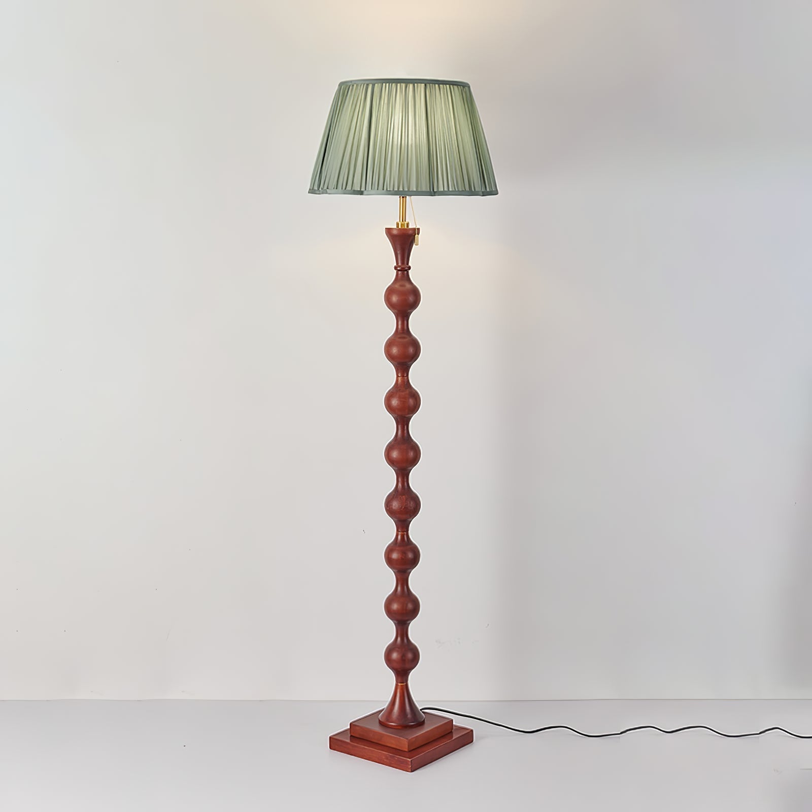 Celon Wood Fabric Vintage Floor Lamp-Neutral Decor