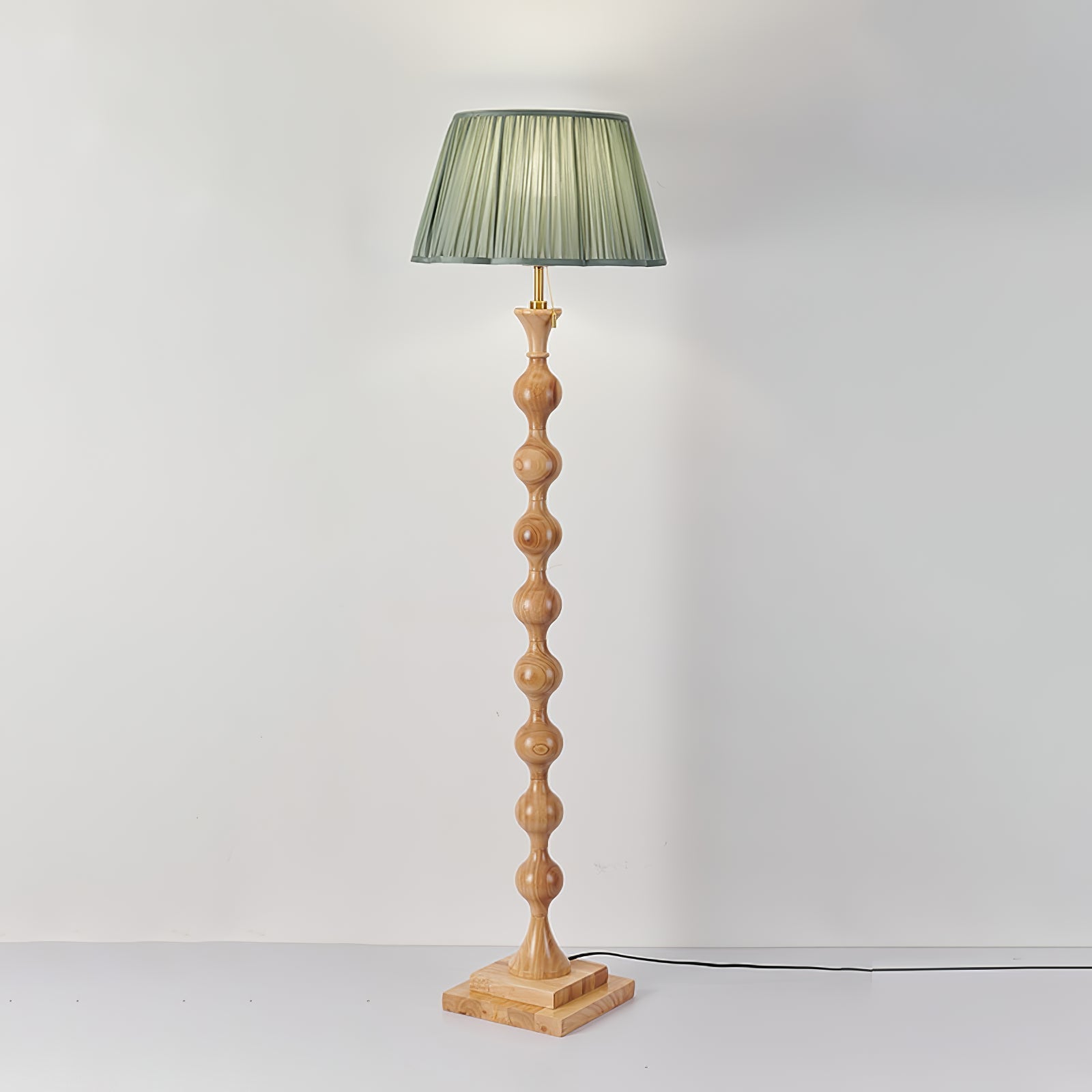 Celon Wood Fabric Vintage Floor Lamp-Neutral Decor
