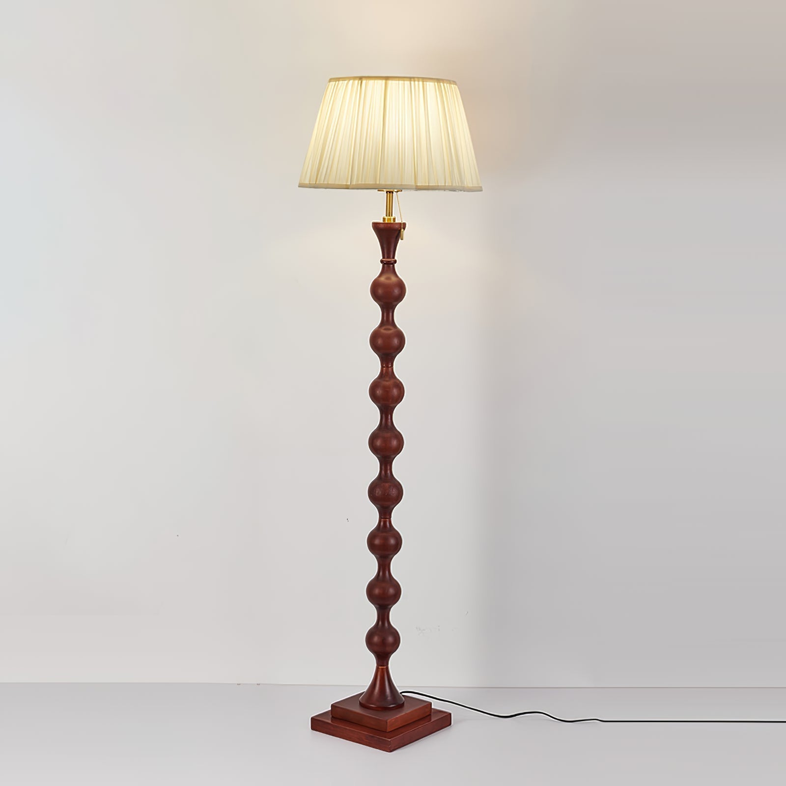 Celon Wood Fabric Vintage Floor Lamp-Neutral Decor