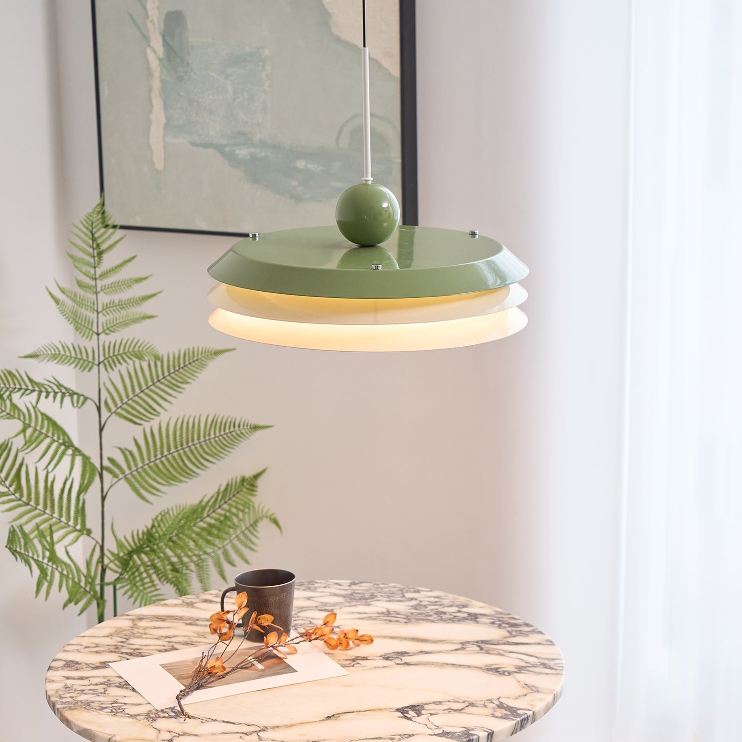 Pravl Modern Layered Pendant Lamp-Neutral Decor