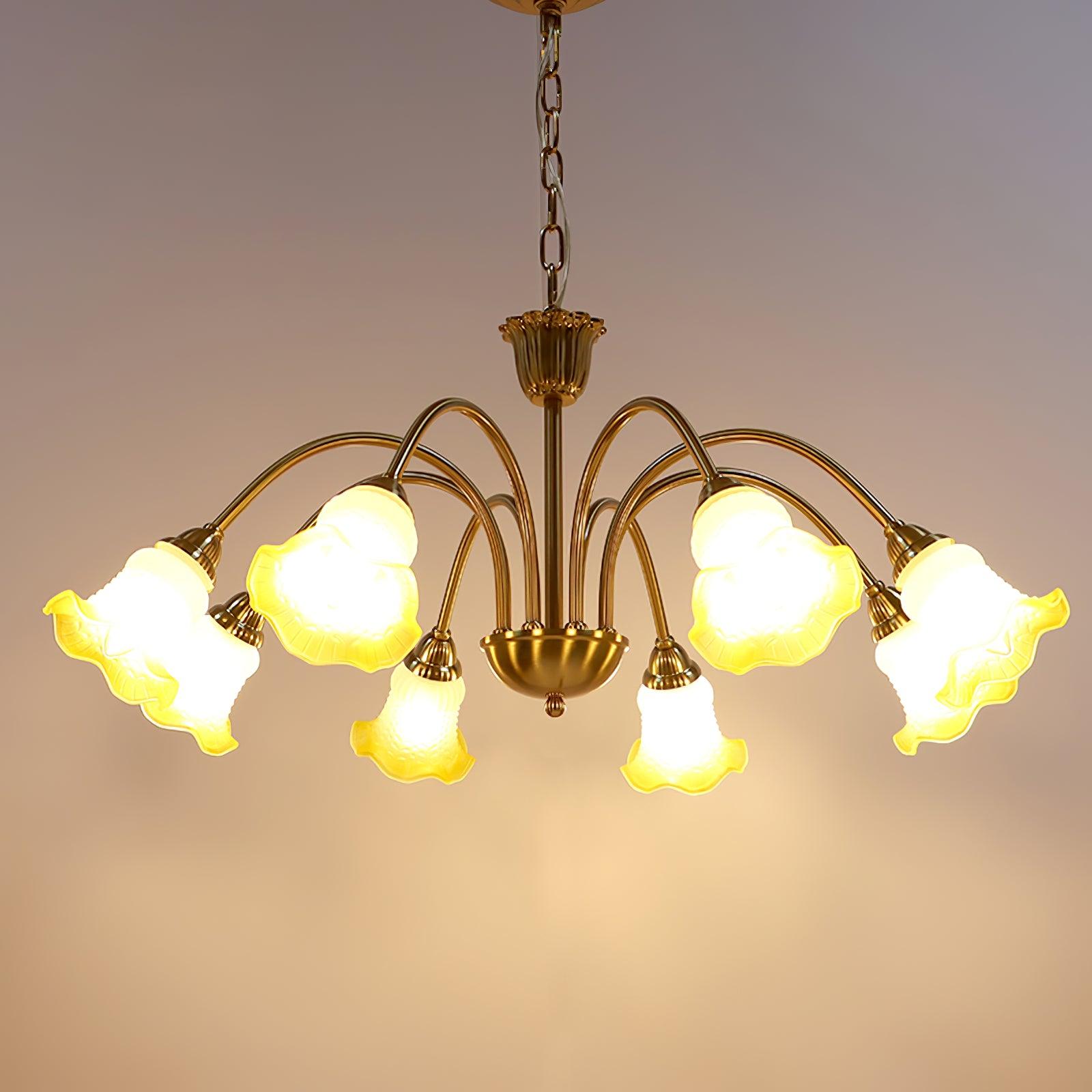 Diane Vintage Glass Chandelier-Neutral Decor
