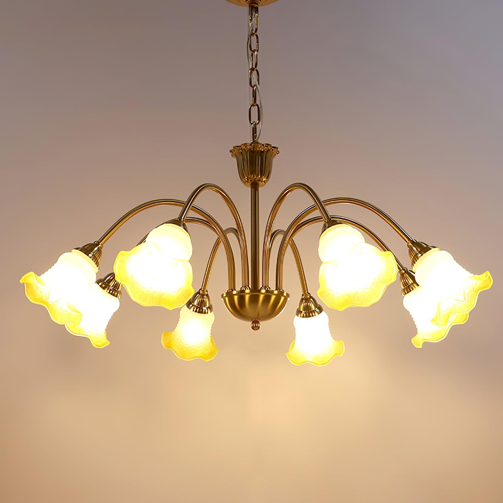 Diane Vintage Glass Chandelier-Neutral Decor