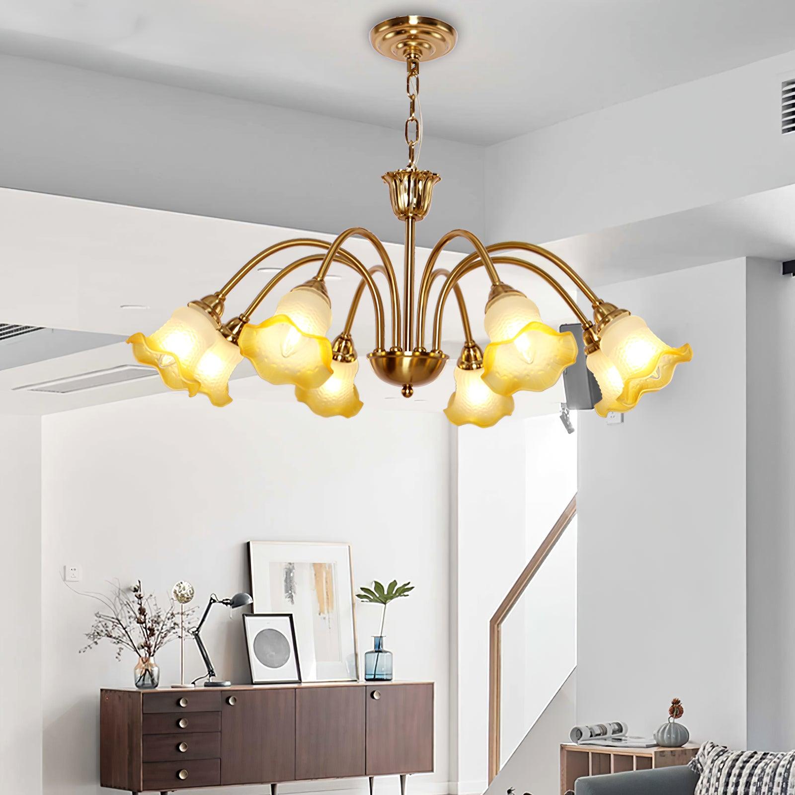 Diane Vintage Glass Chandelier-Neutral Decor