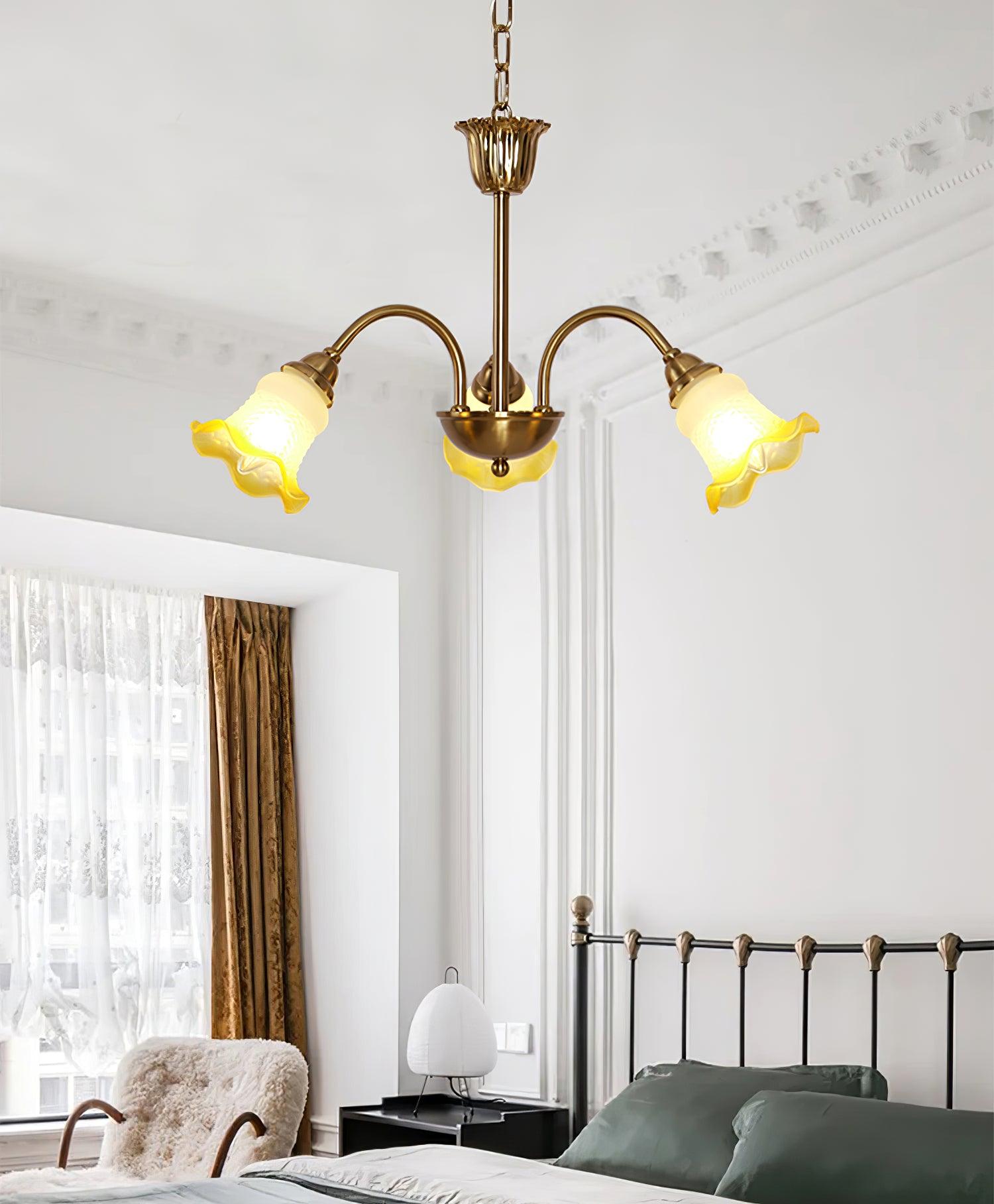 Diane Vintage Glass Chandelier-Neutral Decor