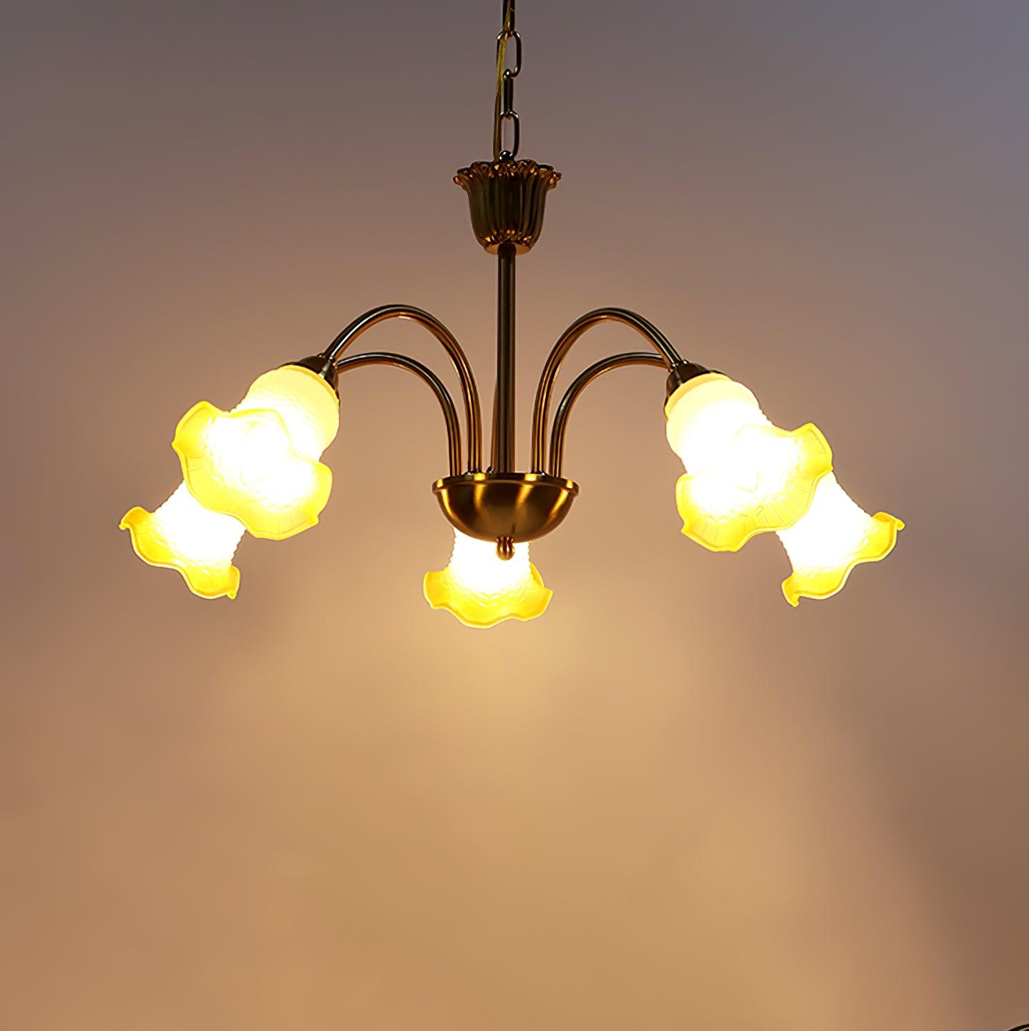 Diane Vintage Glass Chandelier-Neutral Decor