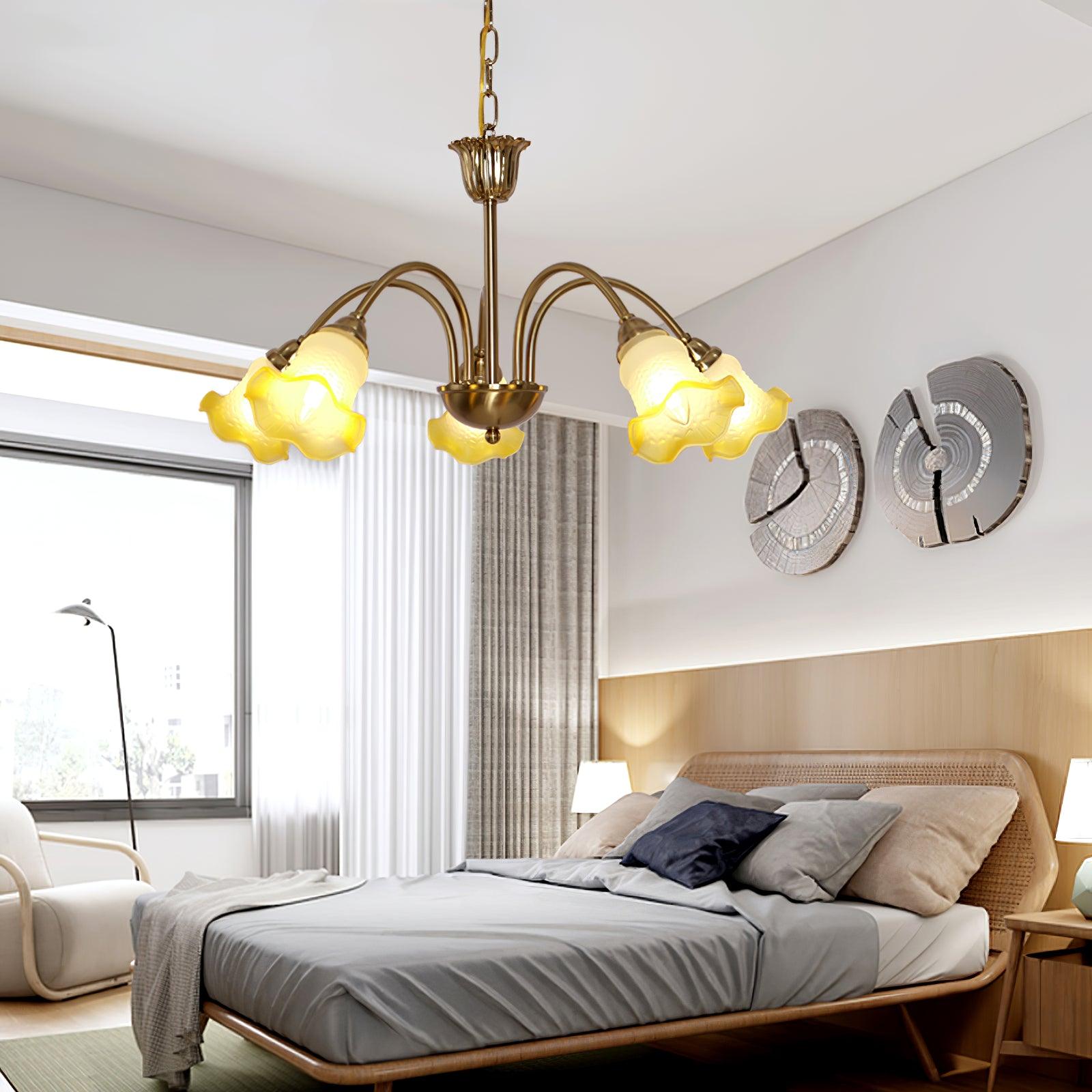 Diane Vintage Glass Chandelier-Neutral Decor