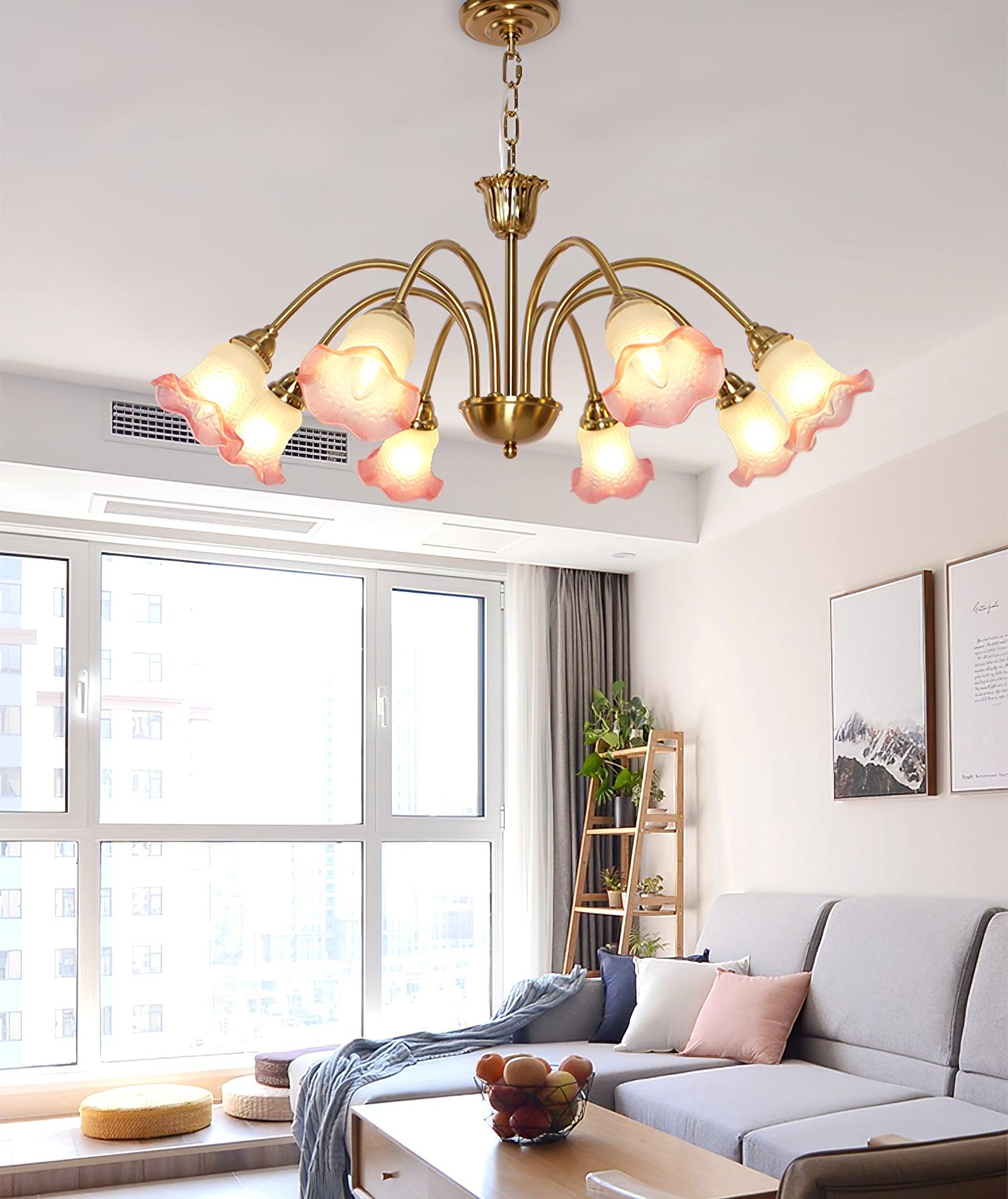 Diane Vintage Glass Chandelier-Neutral Decor
