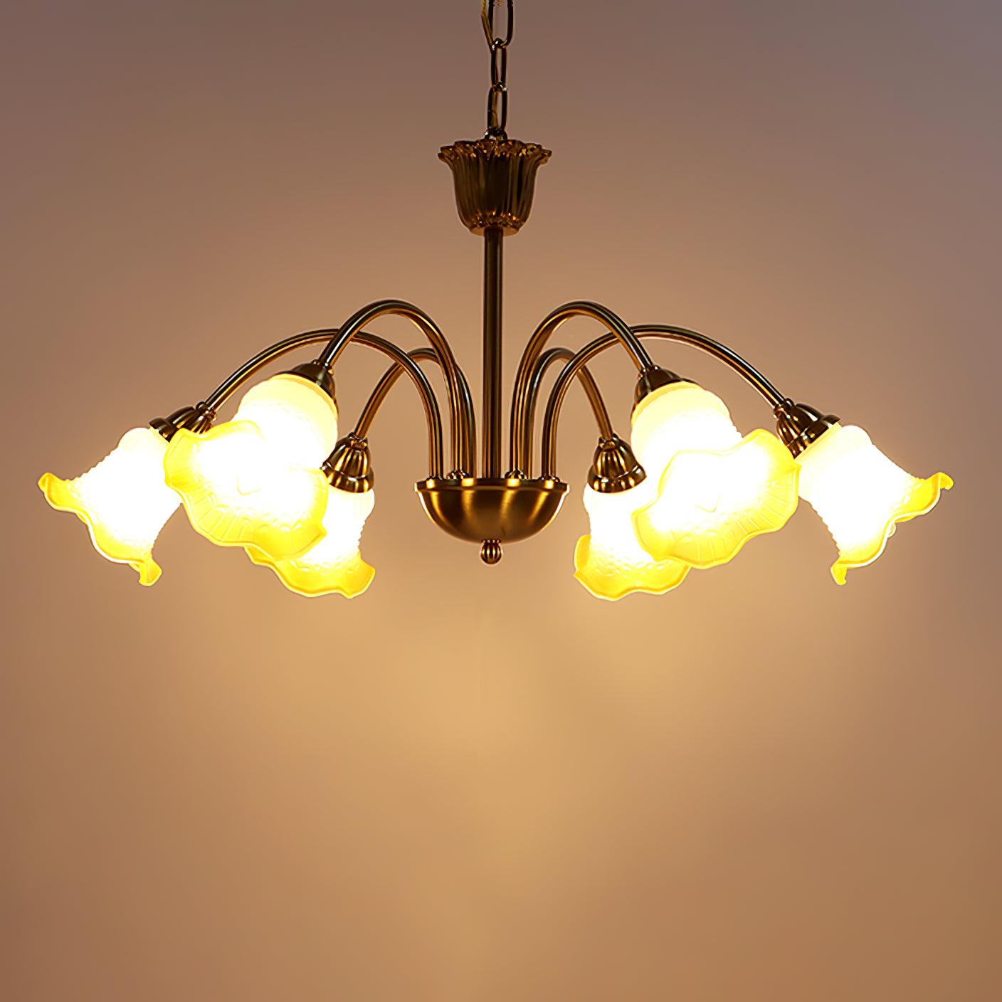Diane Vintage Glass Chandelier-Neutral Decor