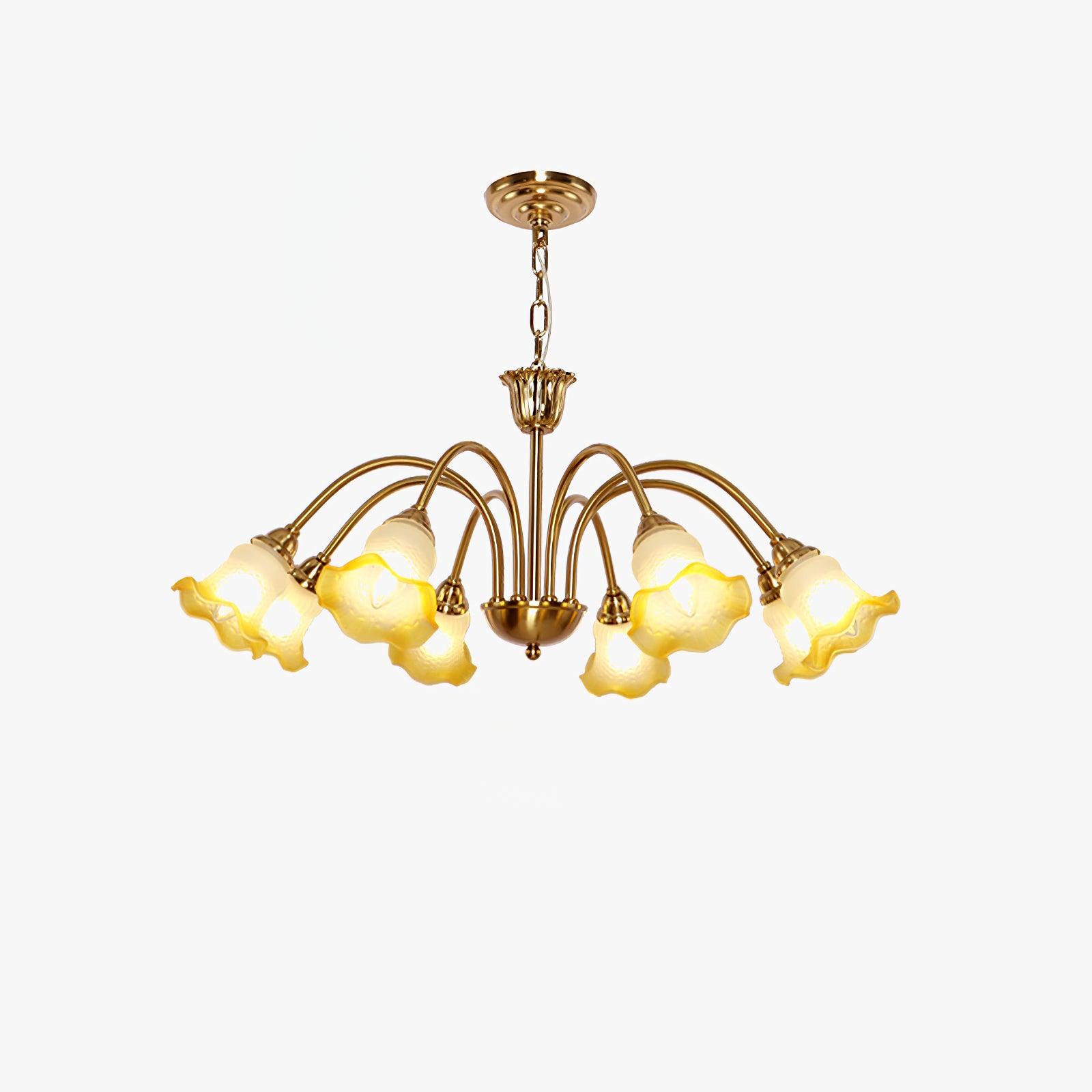 Diane Vintage Glass Chandelier-Neutral Decor