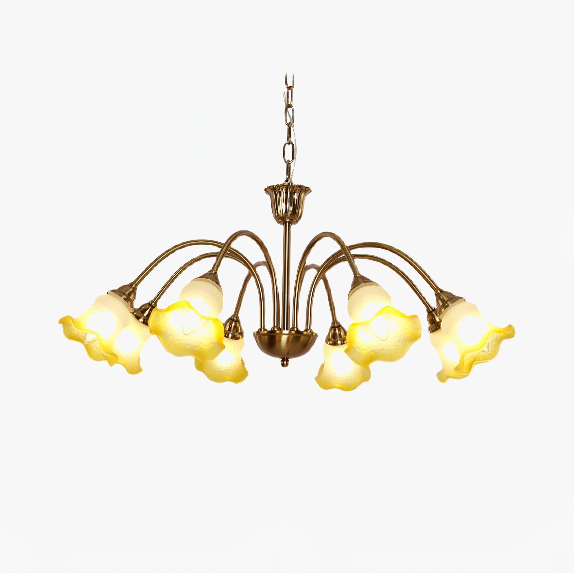 Diane Vintage Glass Chandelier-Neutral Decor