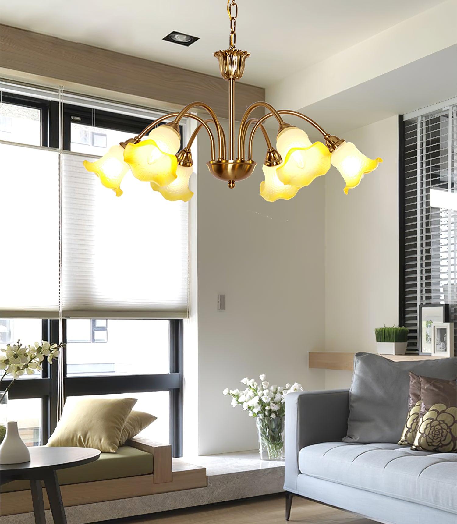Diane Vintage Glass Chandelier-Neutral Decor