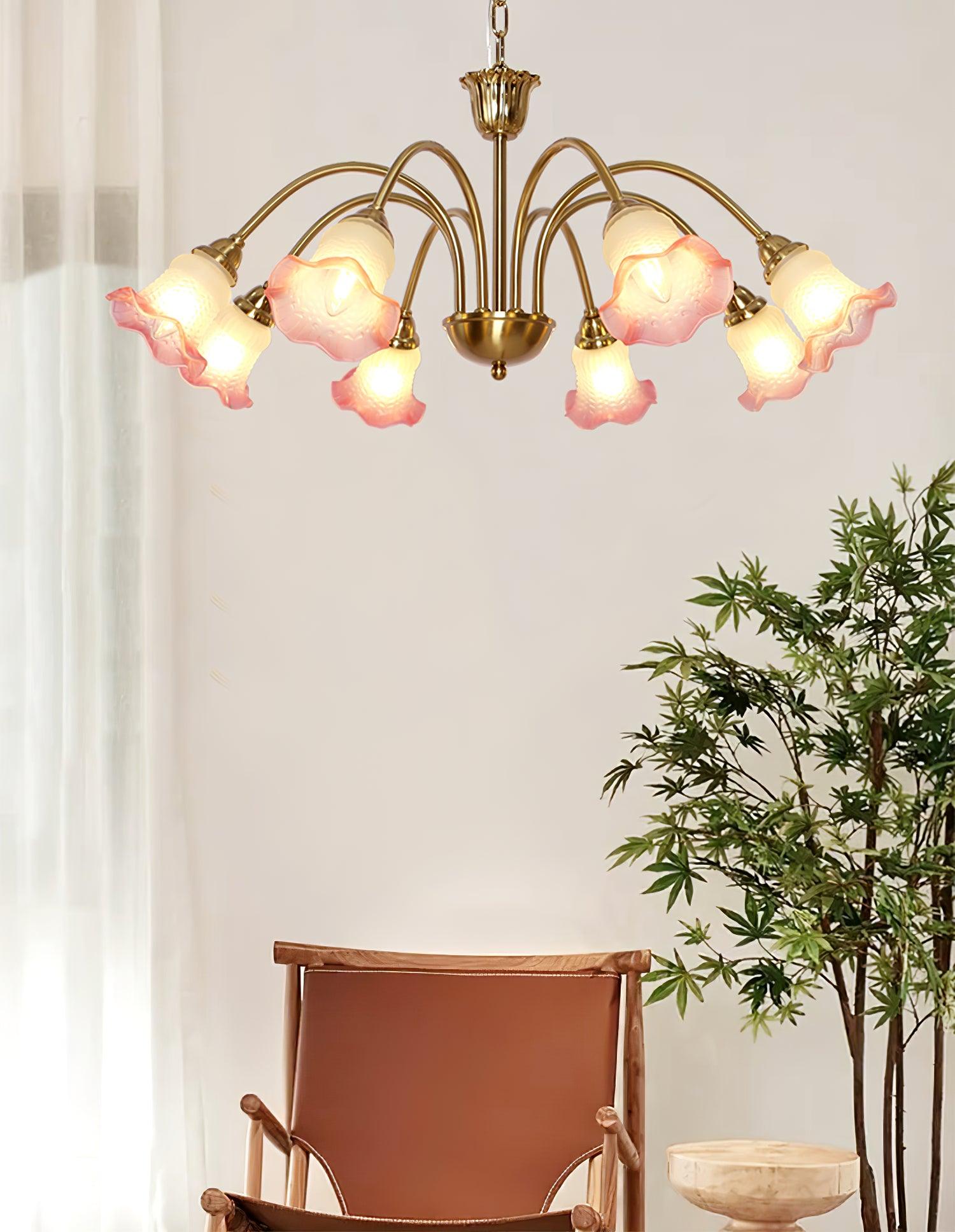 Diane Vintage Glass Chandelier-Neutral Decor