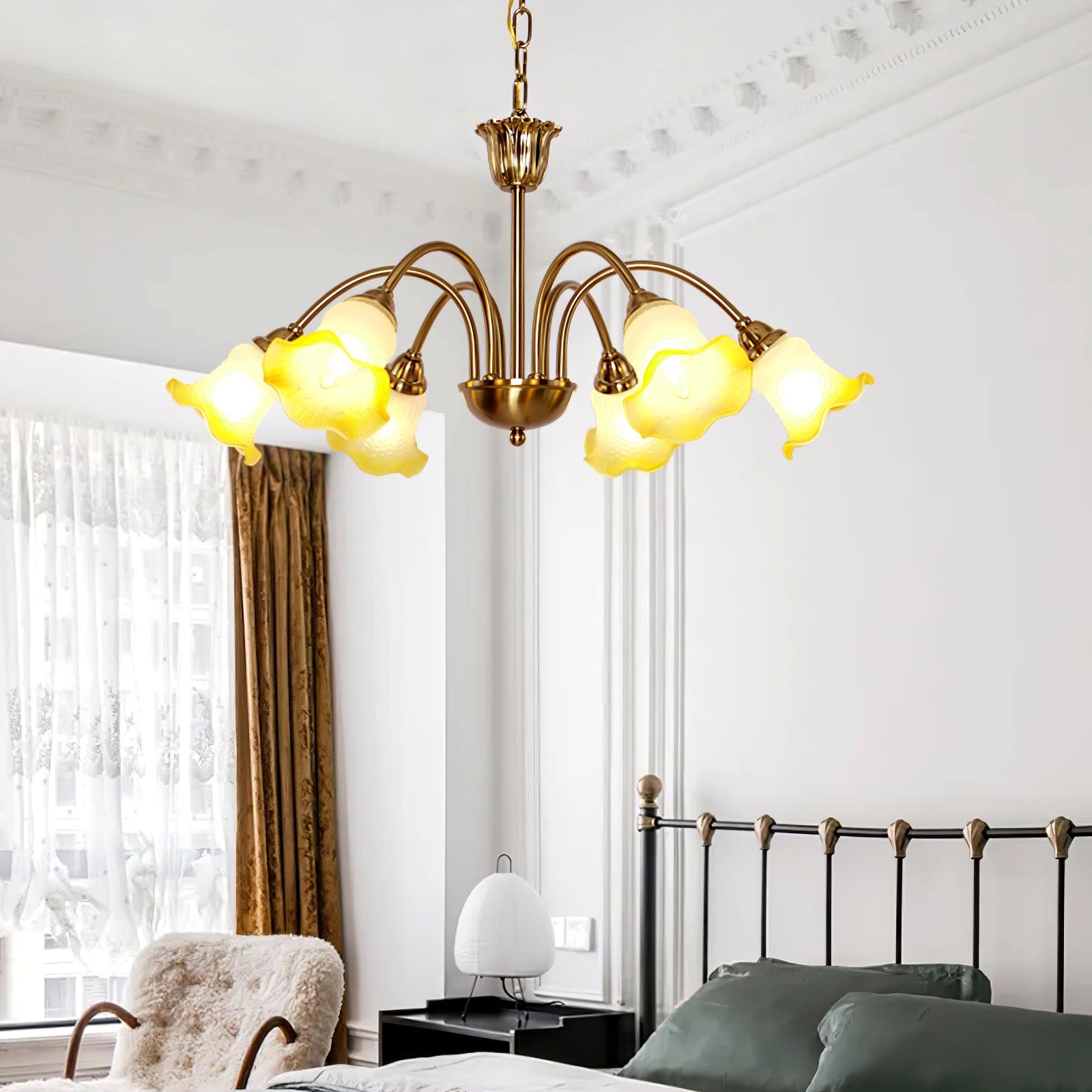 Diane Vintage Glass Chandelier-Neutral Decor
