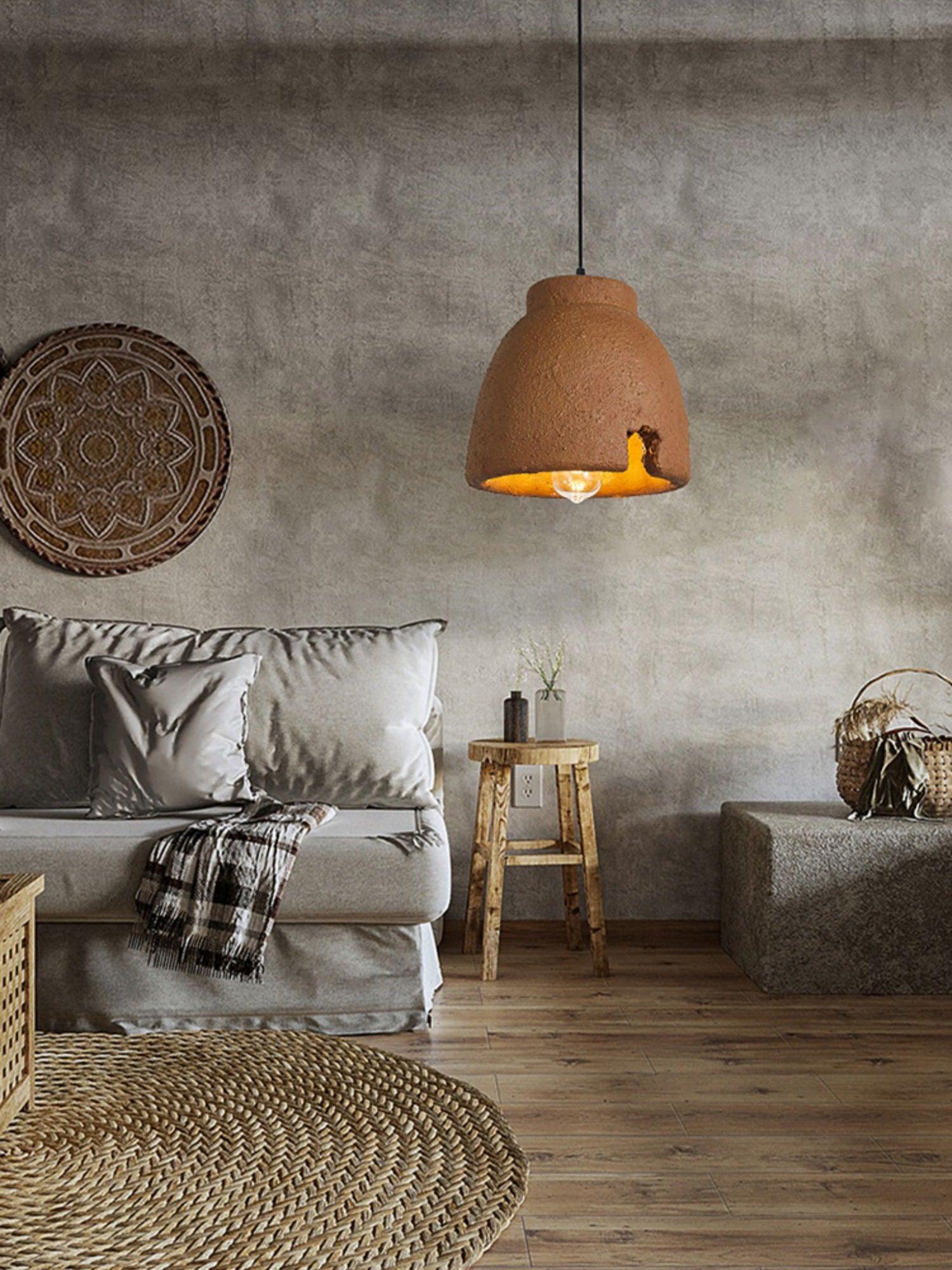 Osileth Wabi-Sabi Resin Pendant Light-Neutral Decor