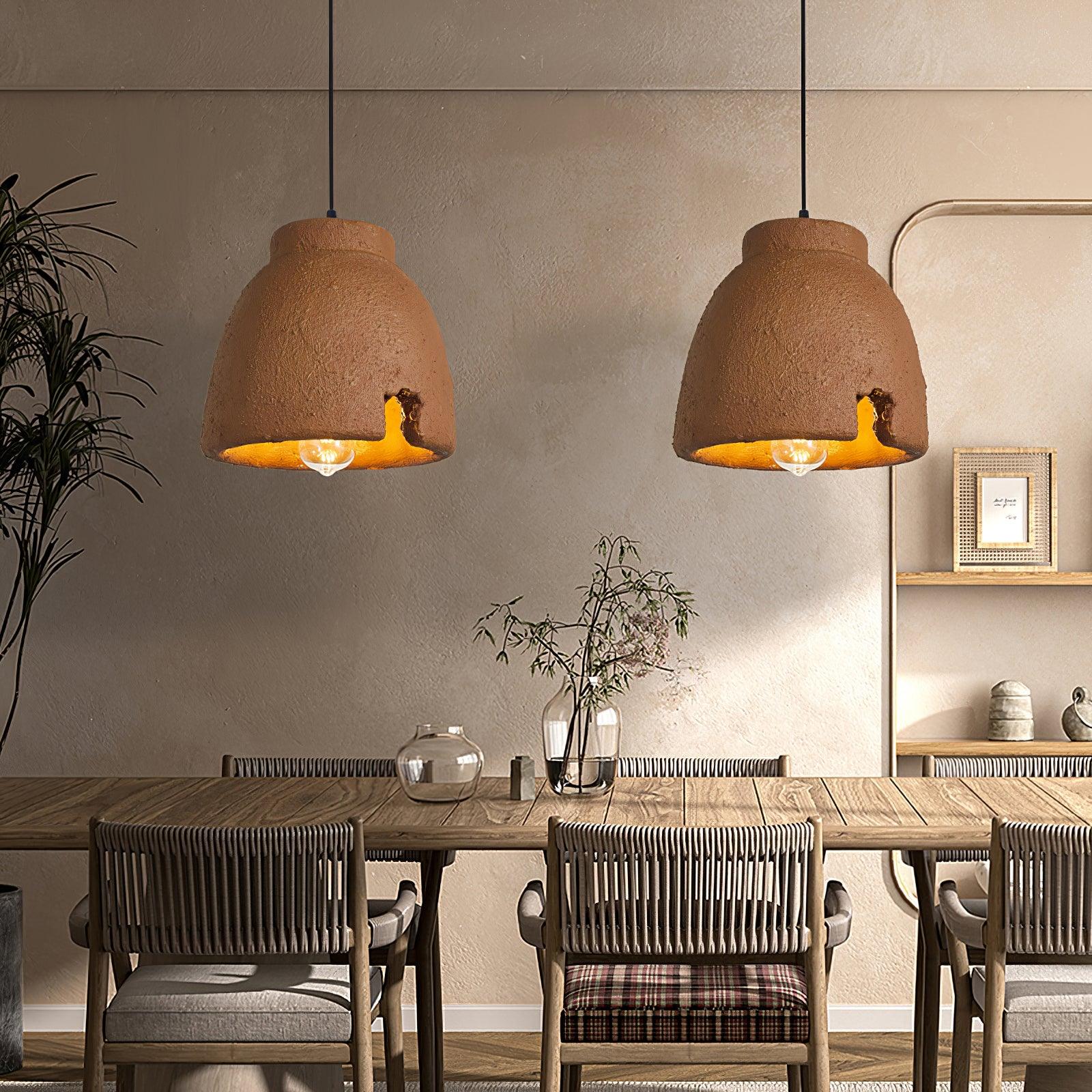 Osileth Wabi-Sabi Resin Pendant Light-Neutral Decor