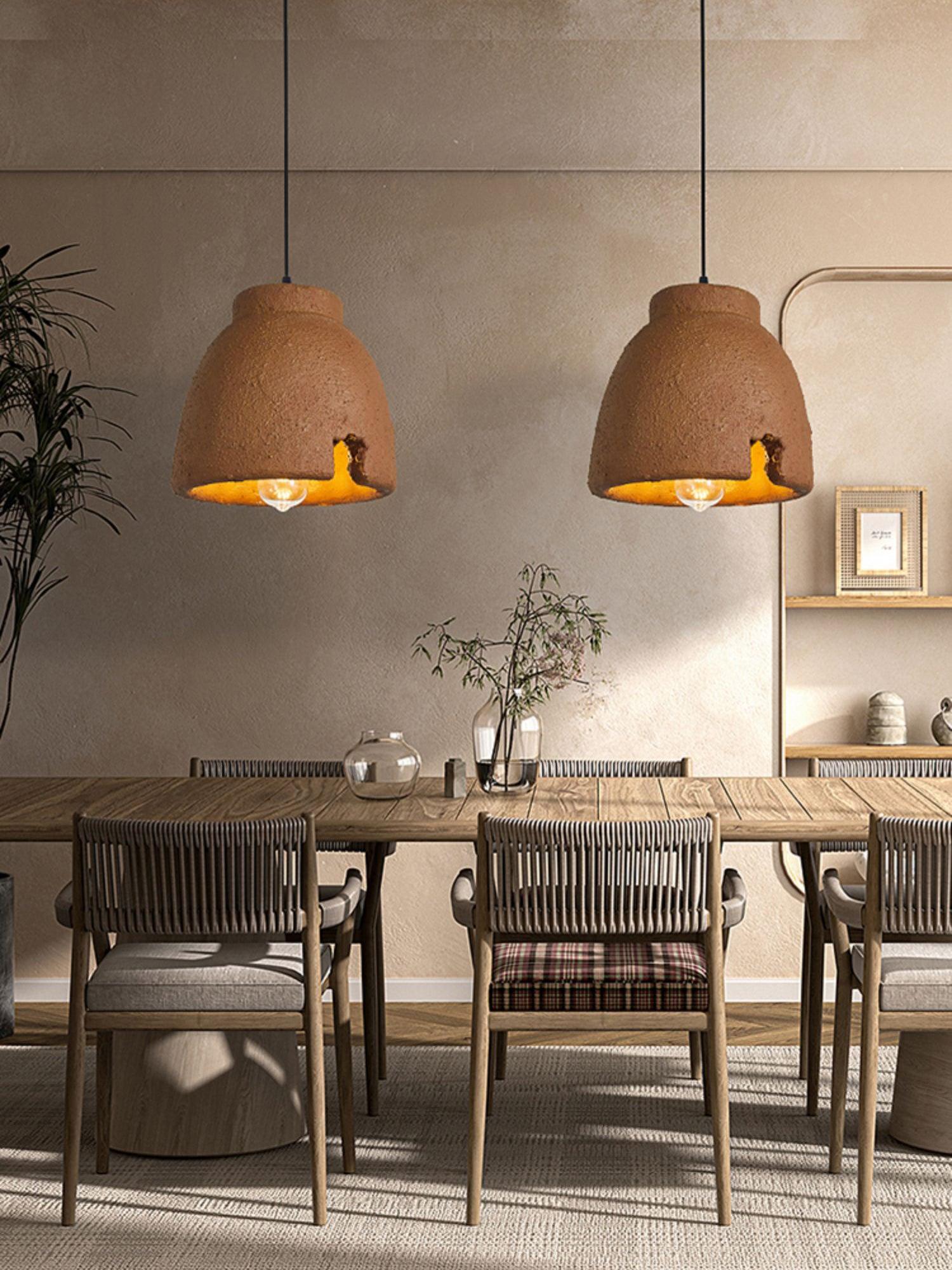 Osileth Wabi-Sabi Resin Pendant Light-Neutral Decor