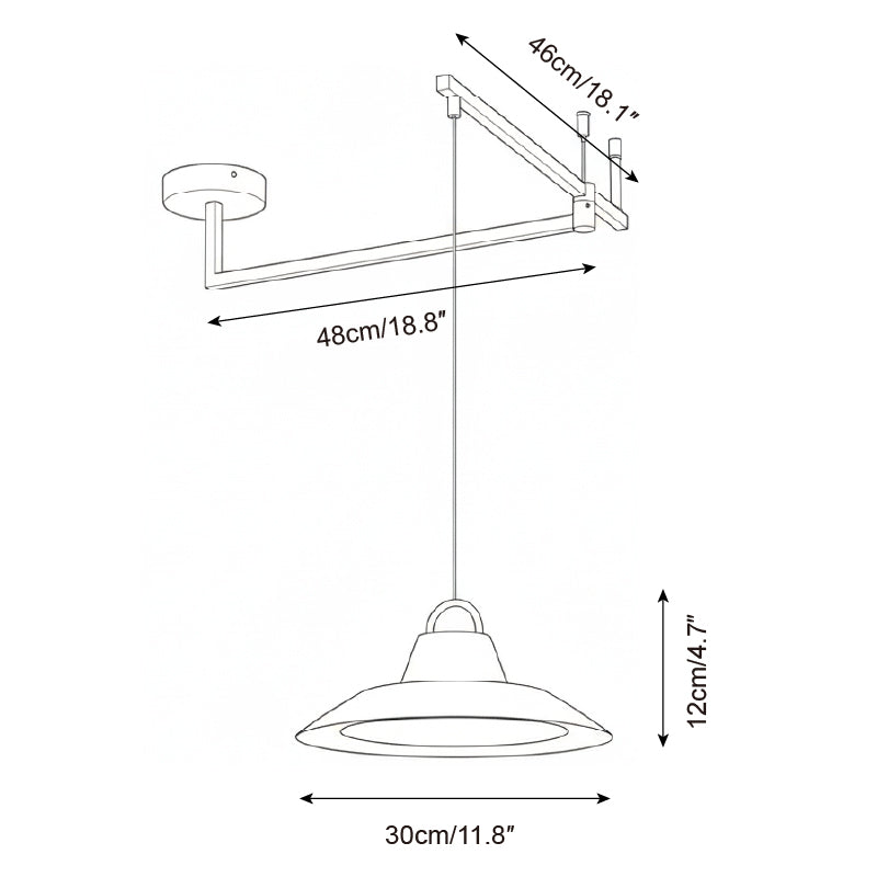 Orvella Swing Arm Pendant Lamp