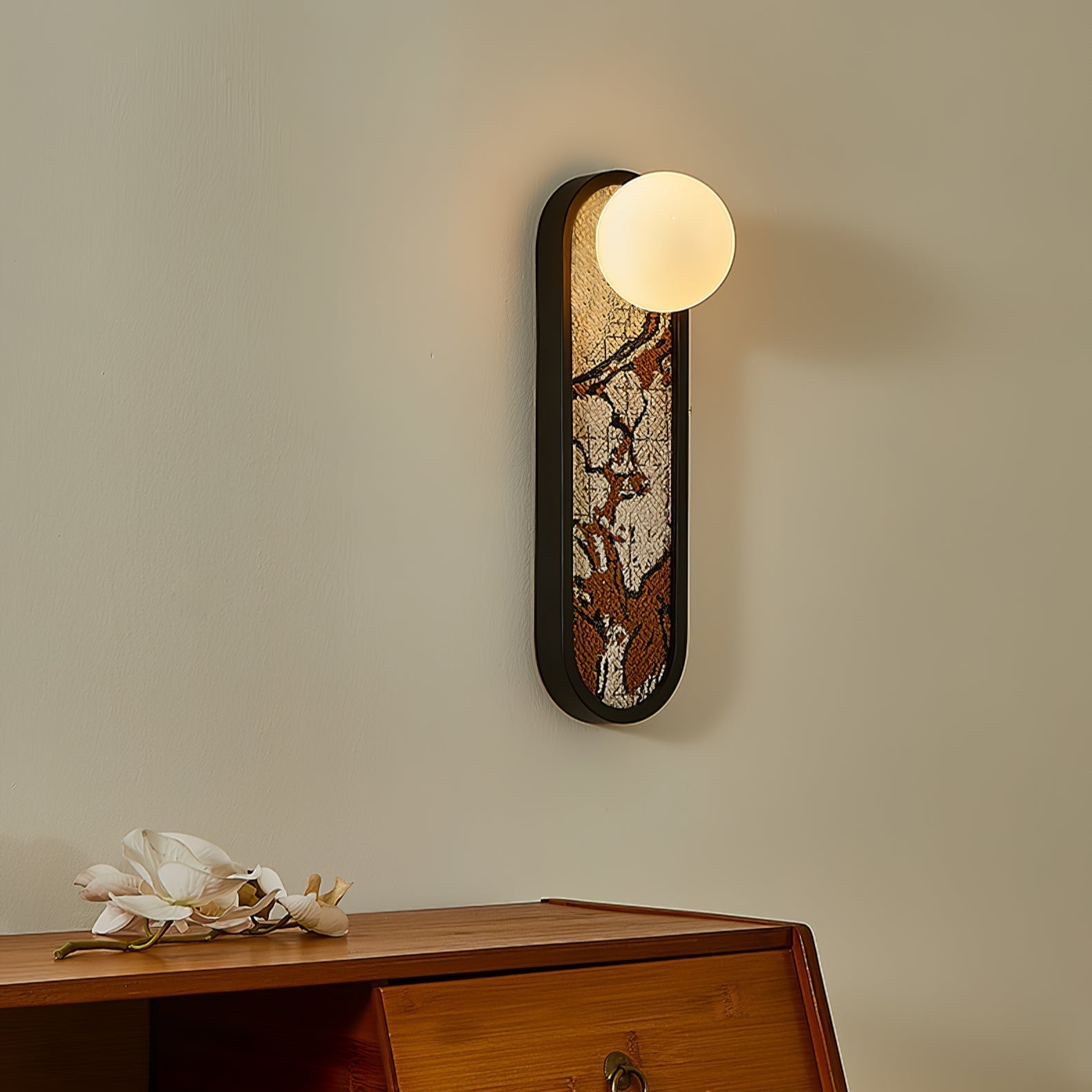 Uzorus Premium Nordic Art Fabric Wall Light-Neutral Decor