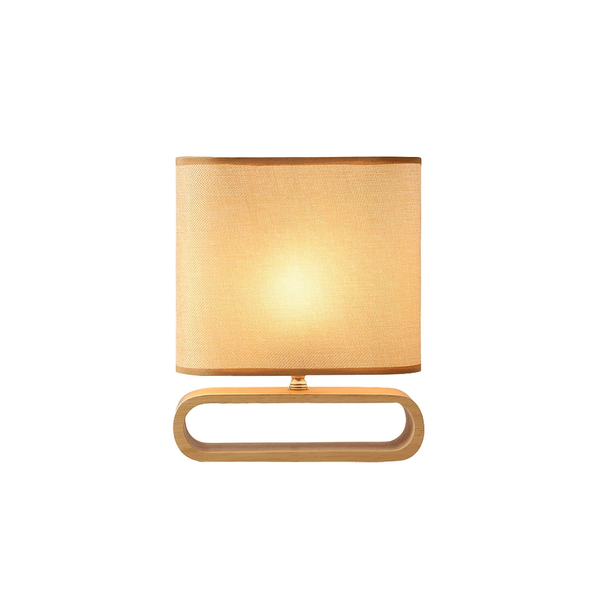 Loop Rustic Wood Table Lamp-Neutral Decor