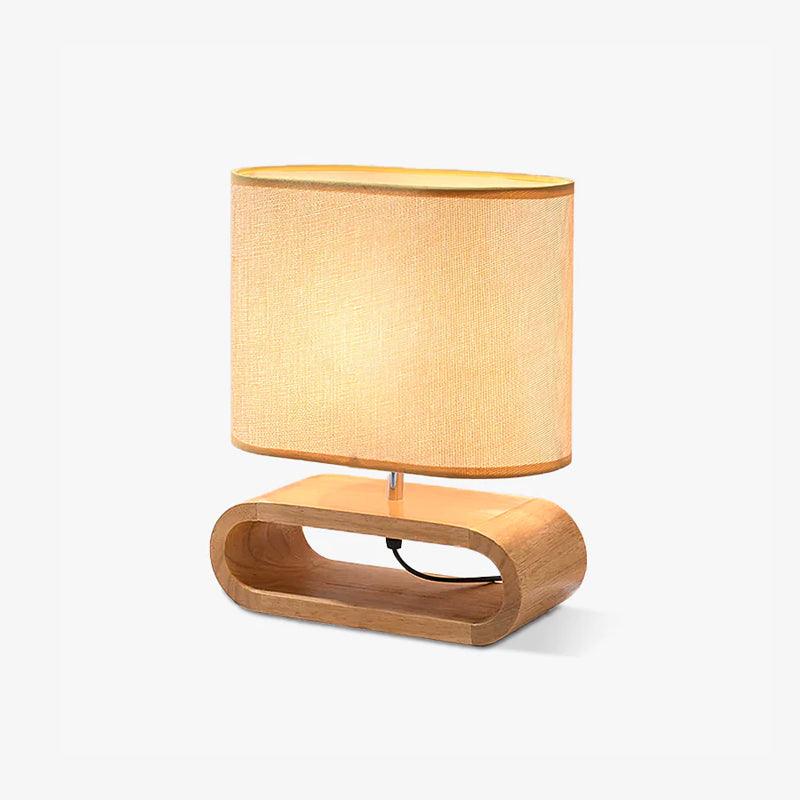 Loop Rustic Wood Table Lamp-Neutral Decor