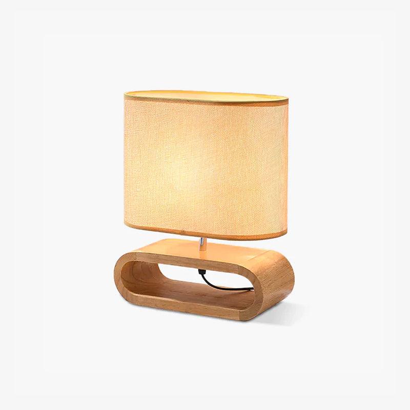 Loop Rustic Wood Table Lamp-Neutral Decor