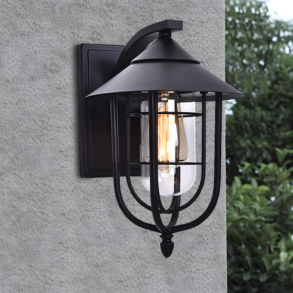 Sheridan Retro Sensor Glass Modern Outdoor Wall Lights