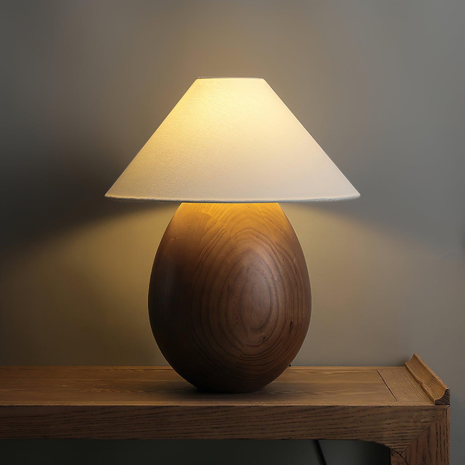 Orbace Wood Natural Table Lamp-Neutral Decor