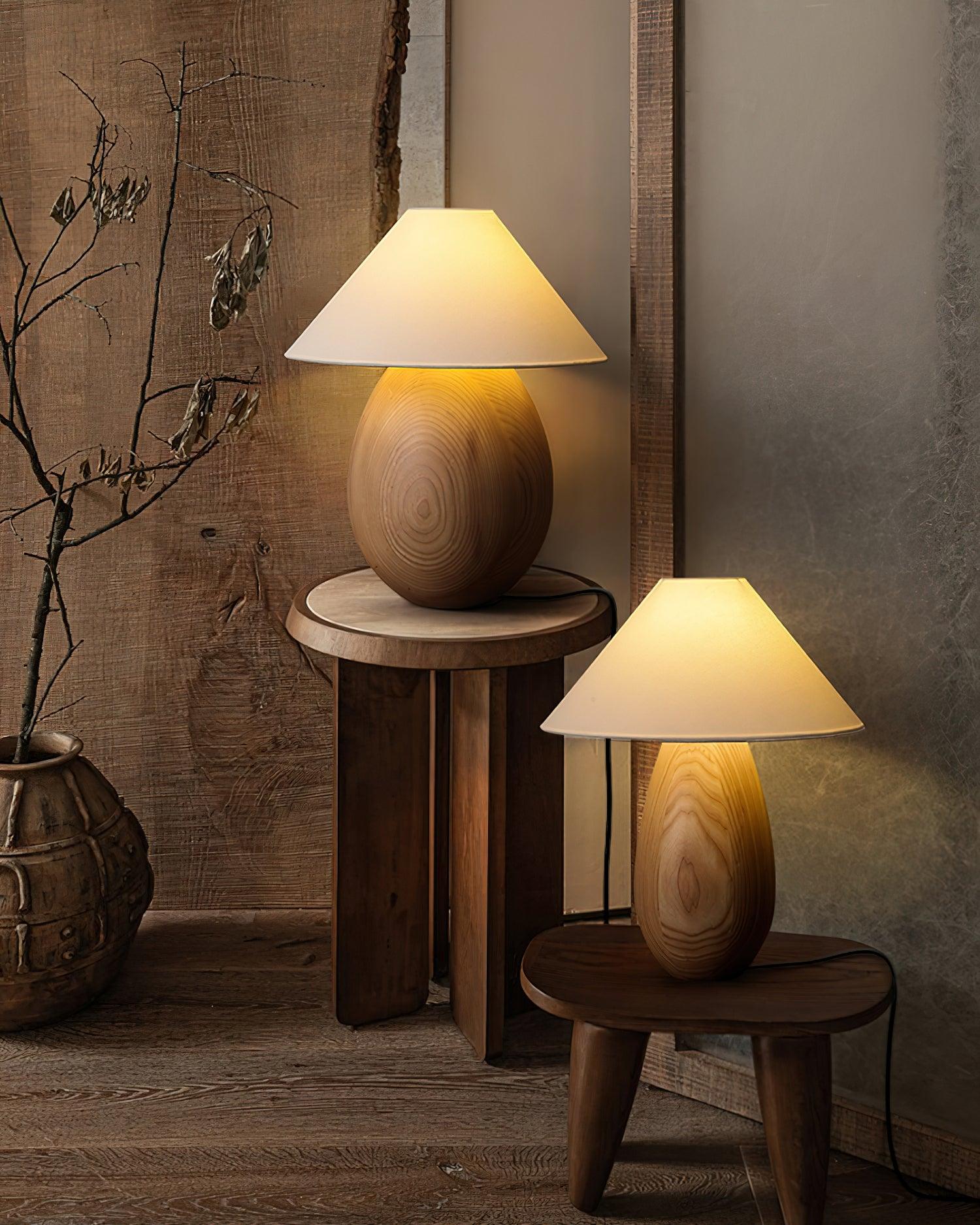 Orbace Wood Natural Table Lamp-Neutral Decor