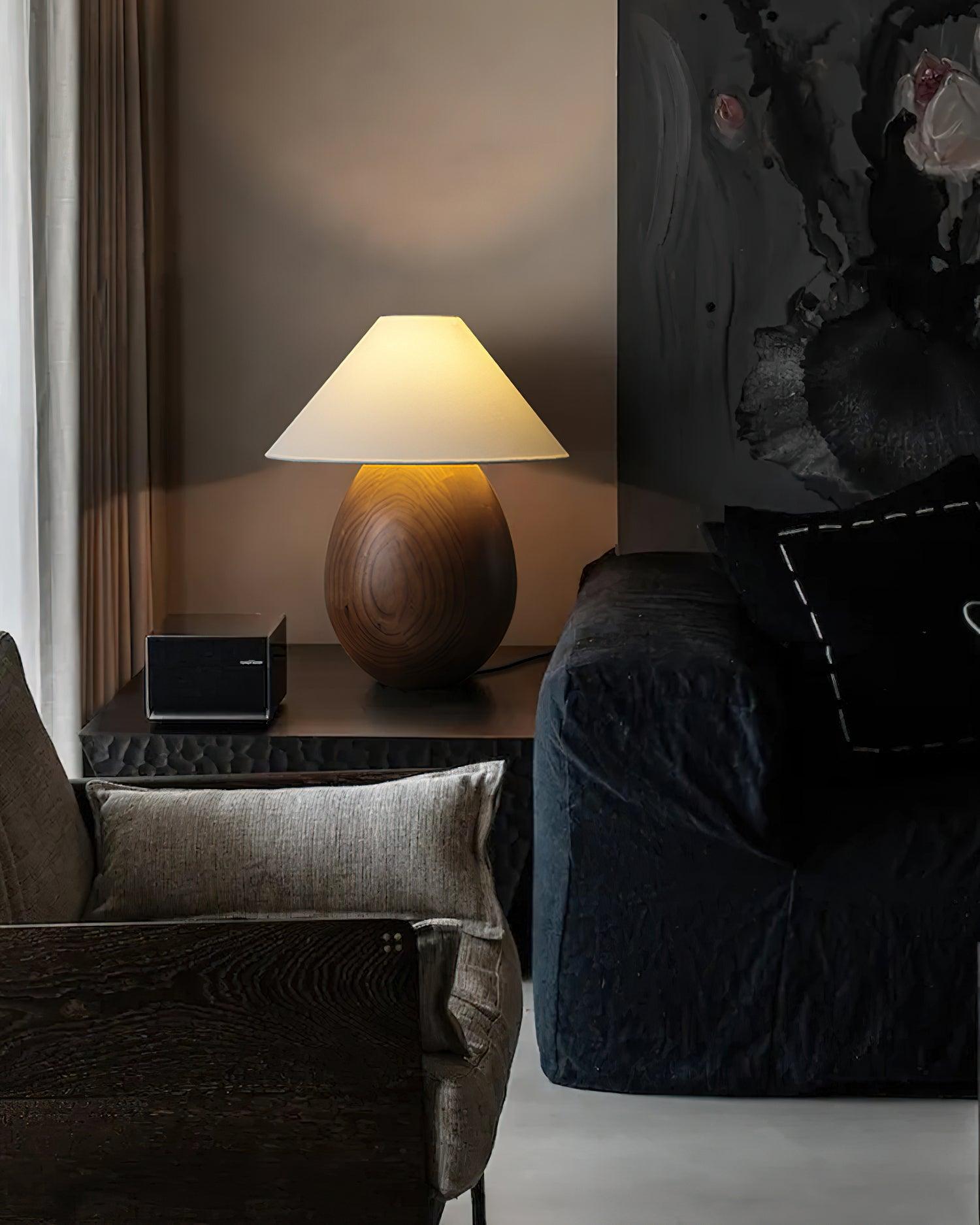 Orbace Wood Natural Table Lamp-Neutral Decor