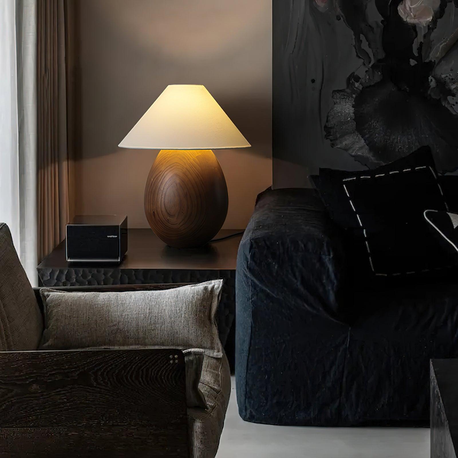 Orbace Wood Natural Table Lamp-Neutral Decor