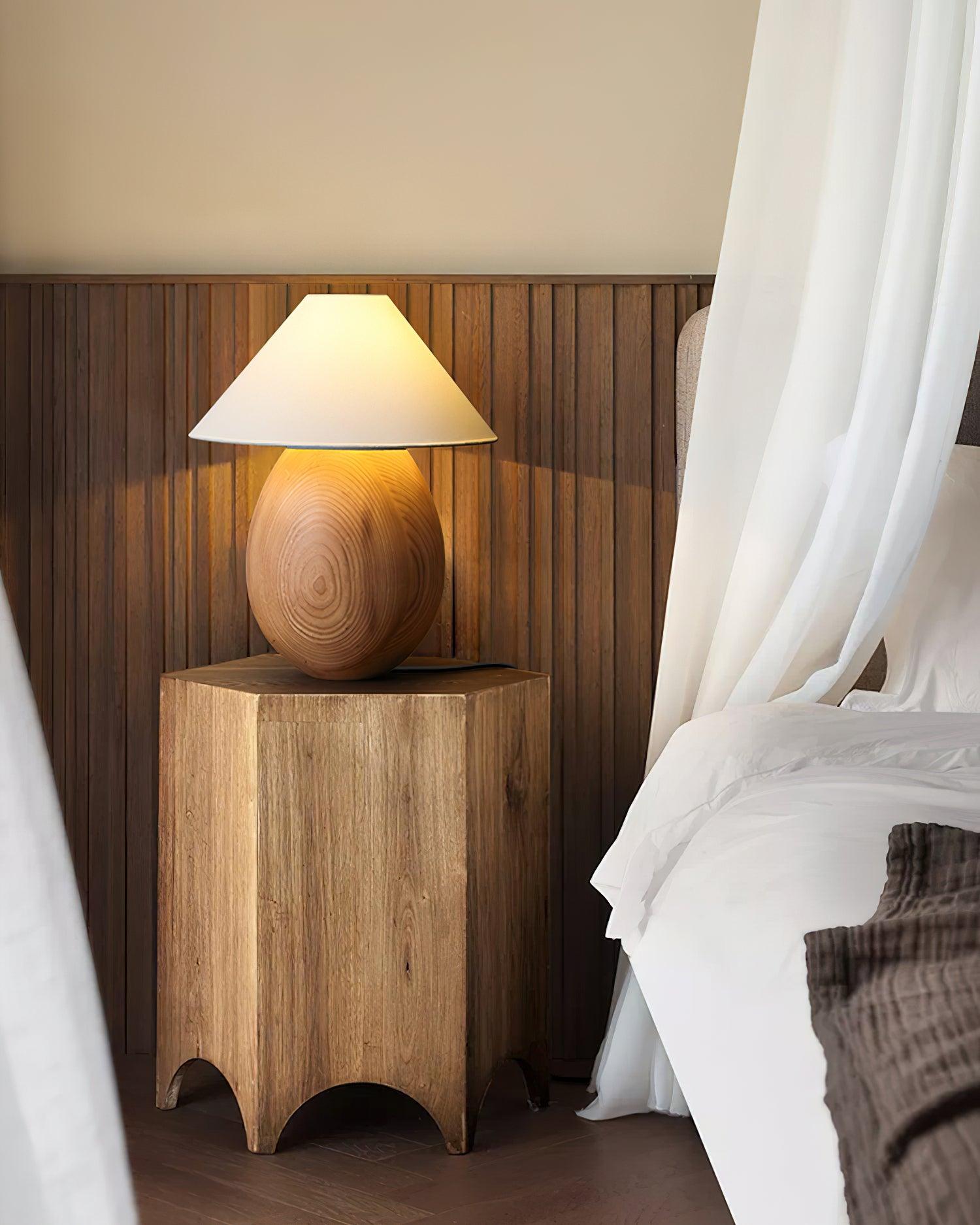 Orbace Wood Natural Table Lamp-Neutral Decor