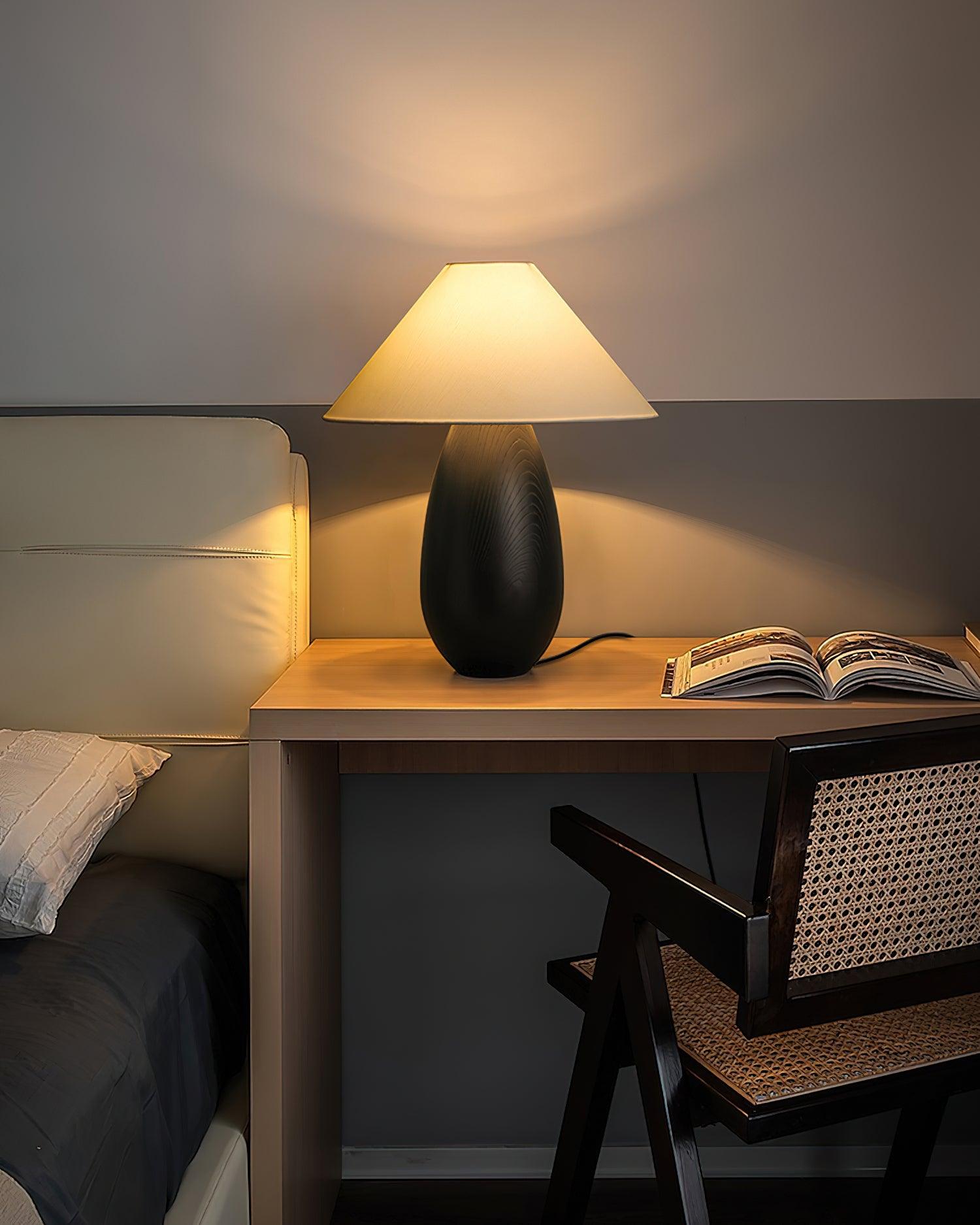 Orbace Wood Natural Table Lamp-Neutral Decor