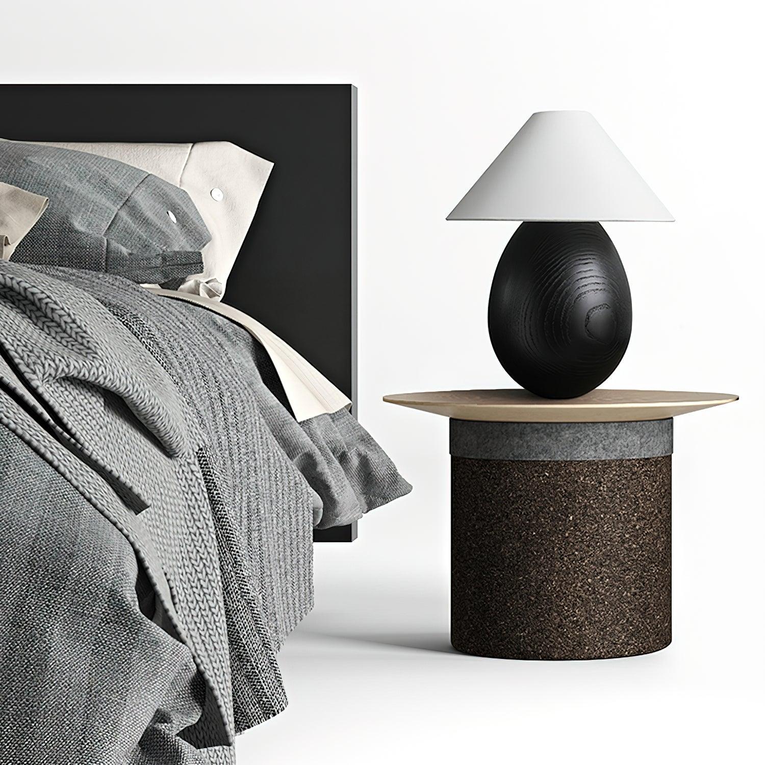 Orbace Wood Natural Table Lamp-Neutral Decor
