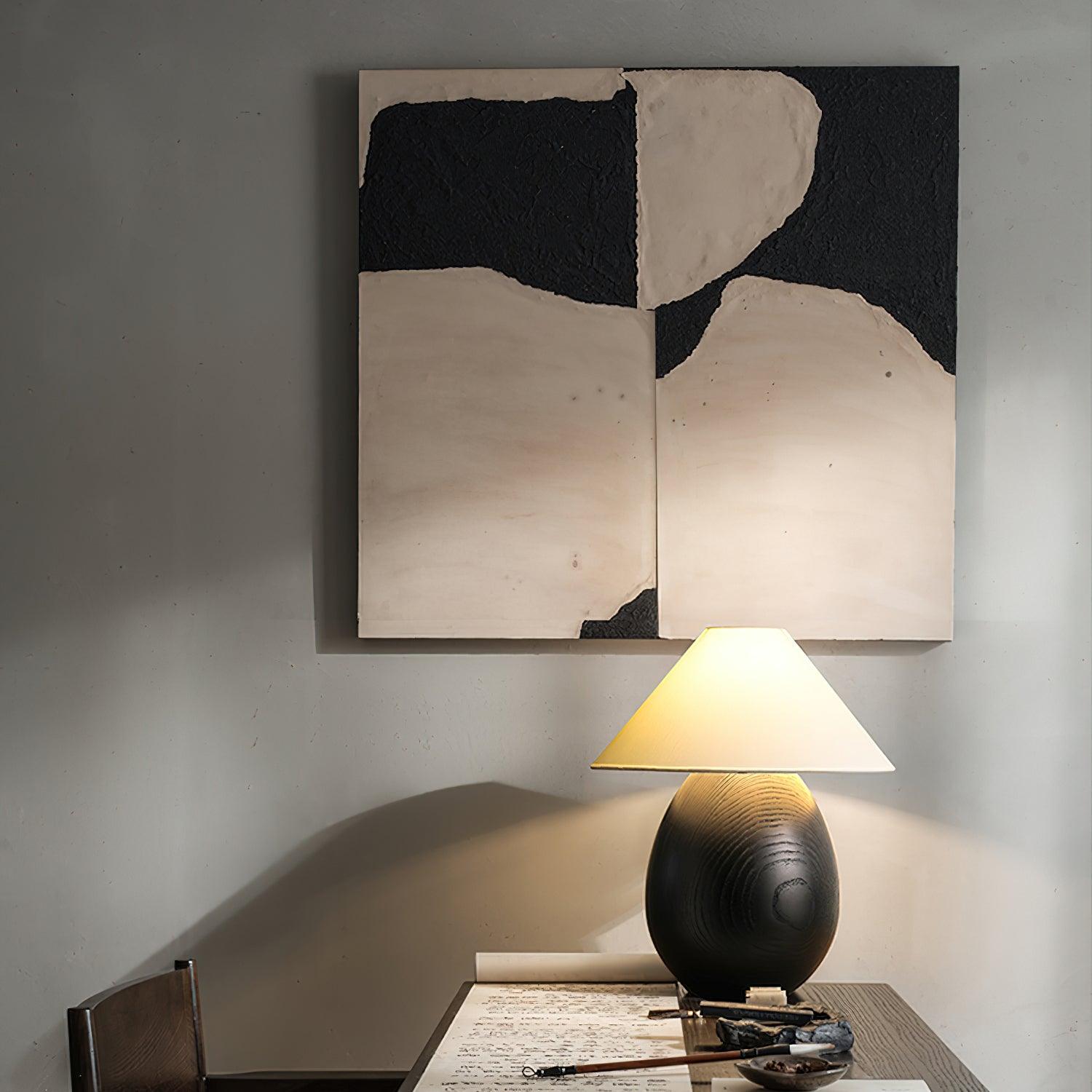 Orbace Wood Natural Table Lamp-Neutral Decor