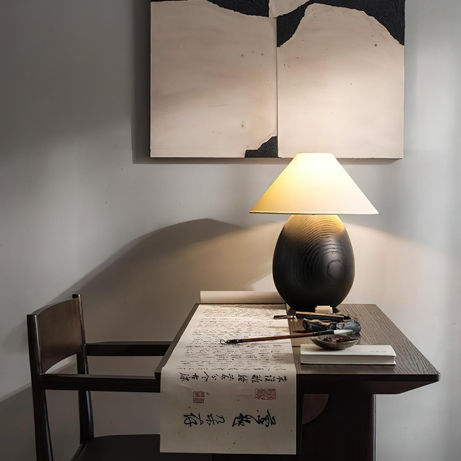 Orbace Wood Natural Table Lamp-Neutral Decor