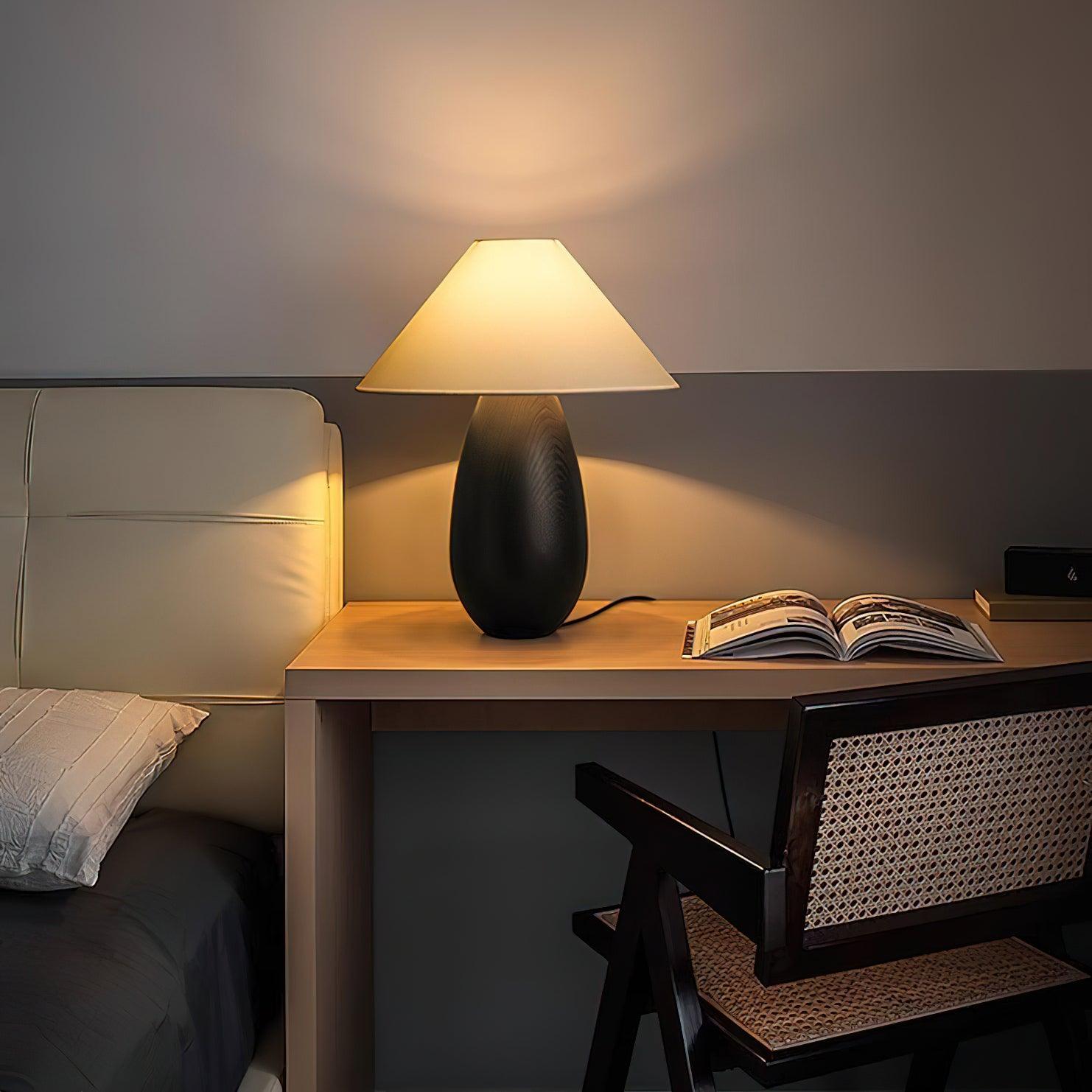 Orbace Wood Natural Table Lamp-Neutral Decor