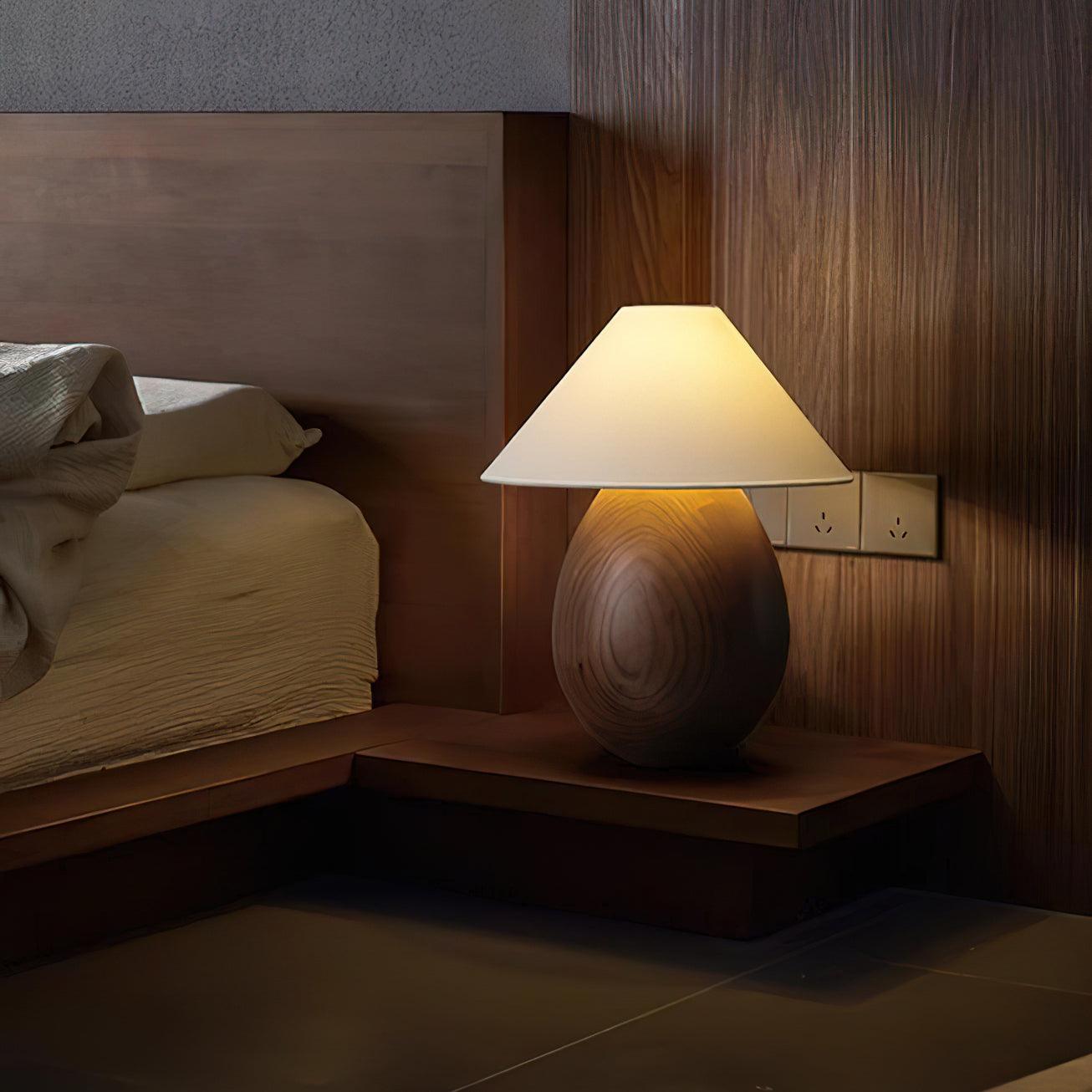 Orbace Wood Natural Table Lamp-Neutral Decor