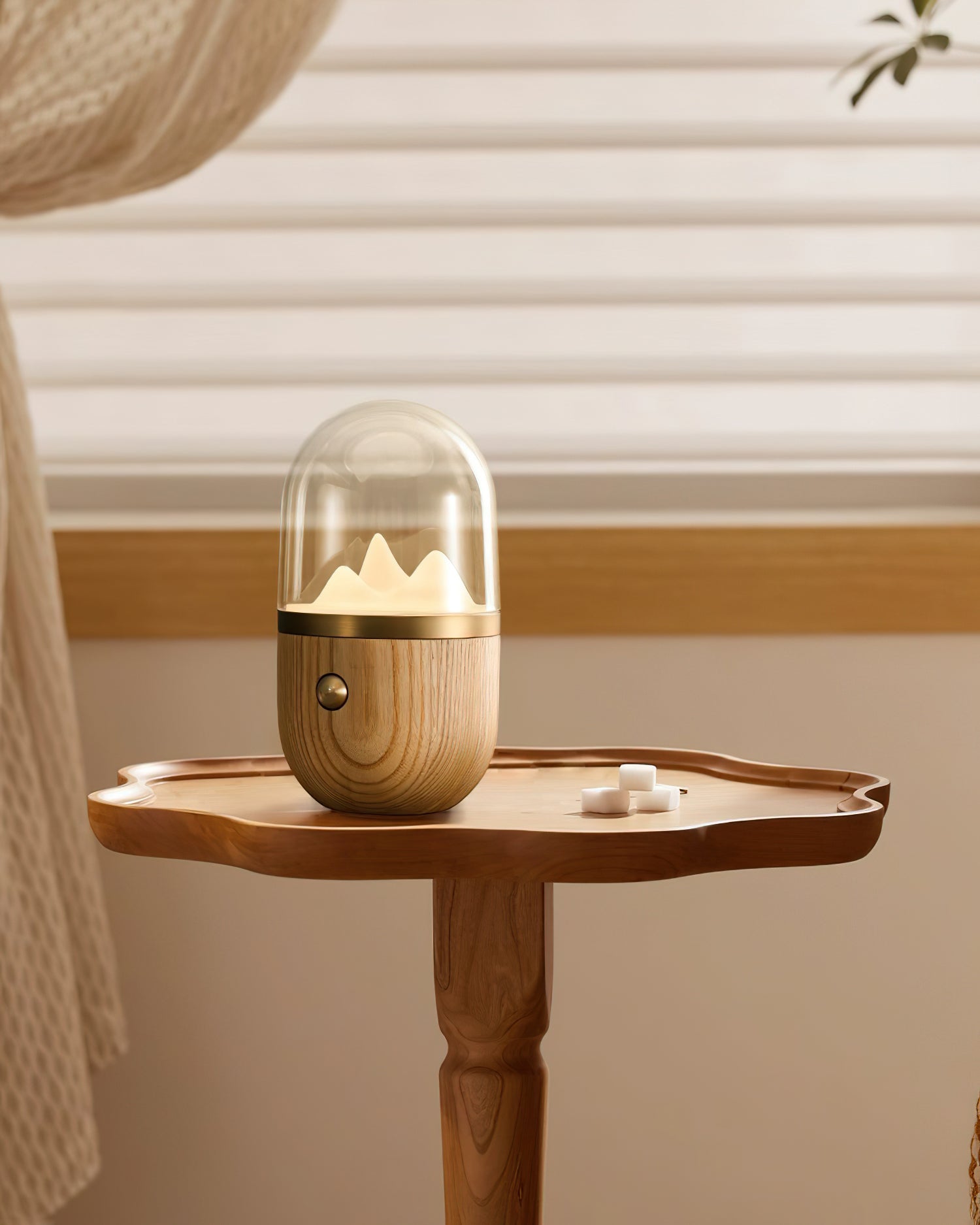 Glacio Mountain Peak Night Table Lamp-Neutral Decor