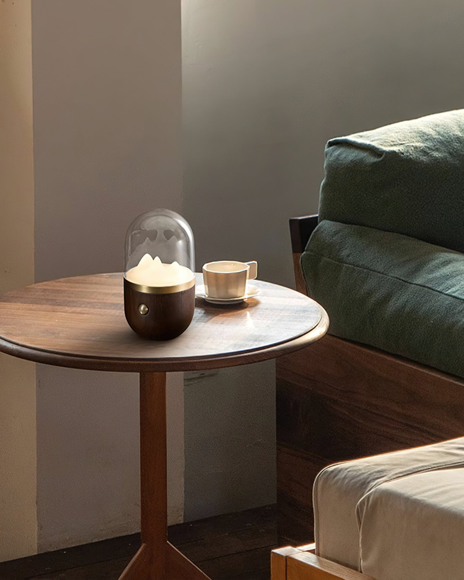 Glacio Mountain Peak Night Table Lamp-Neutral Decor