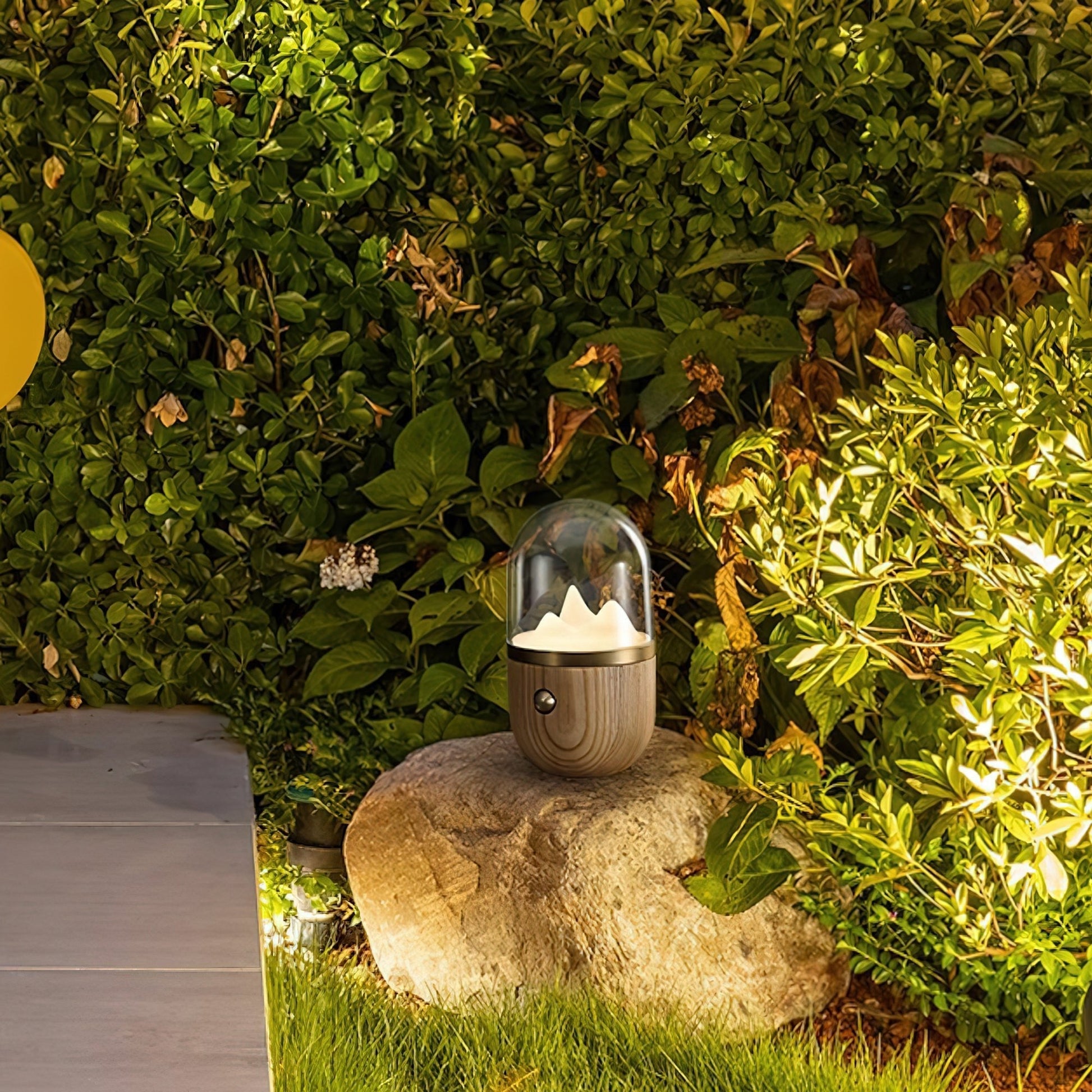 Glacio Mountain Peak Night Table Lamp-Neutral Decor