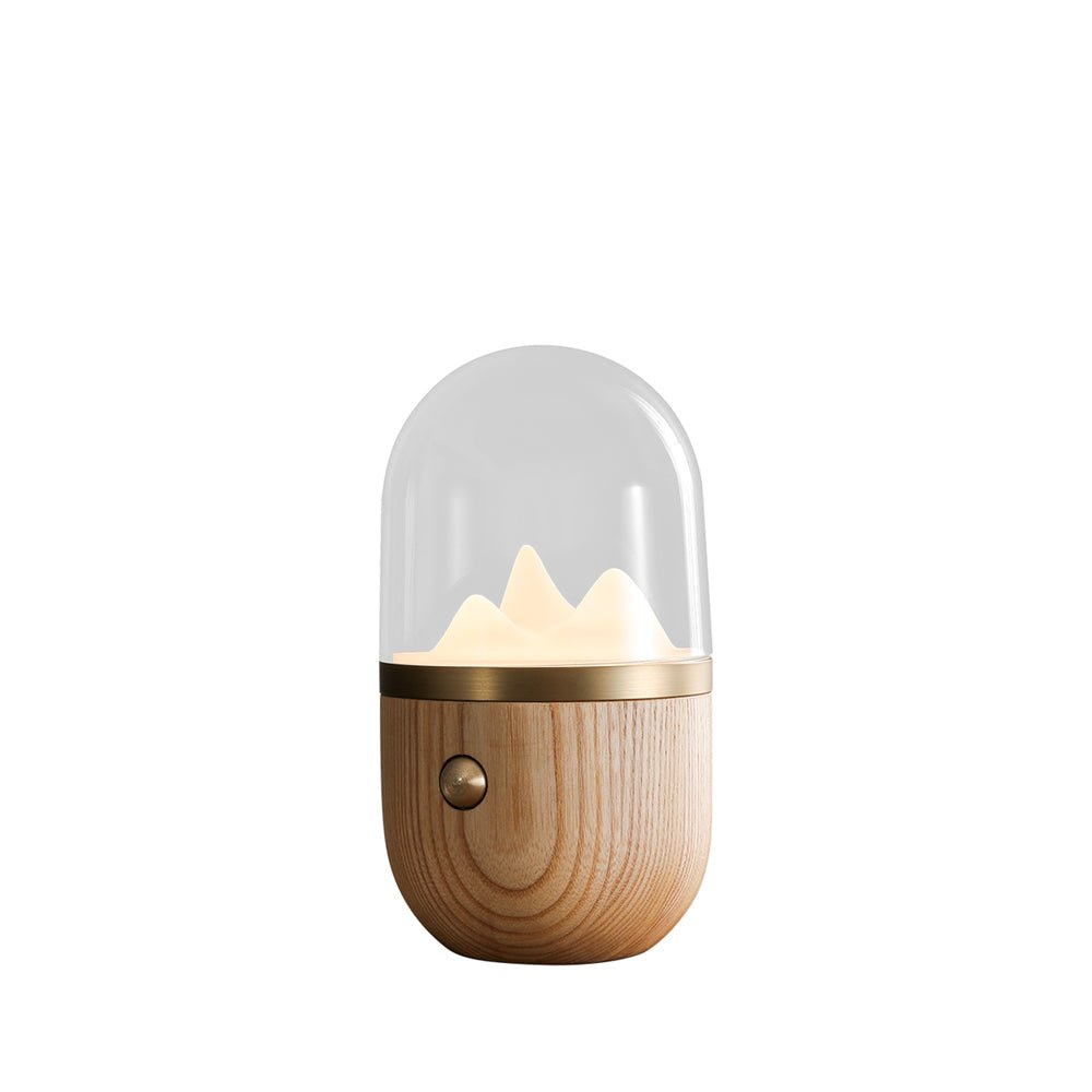 Glacio Mountain Peak Night Table Lamp-Neutral Decor