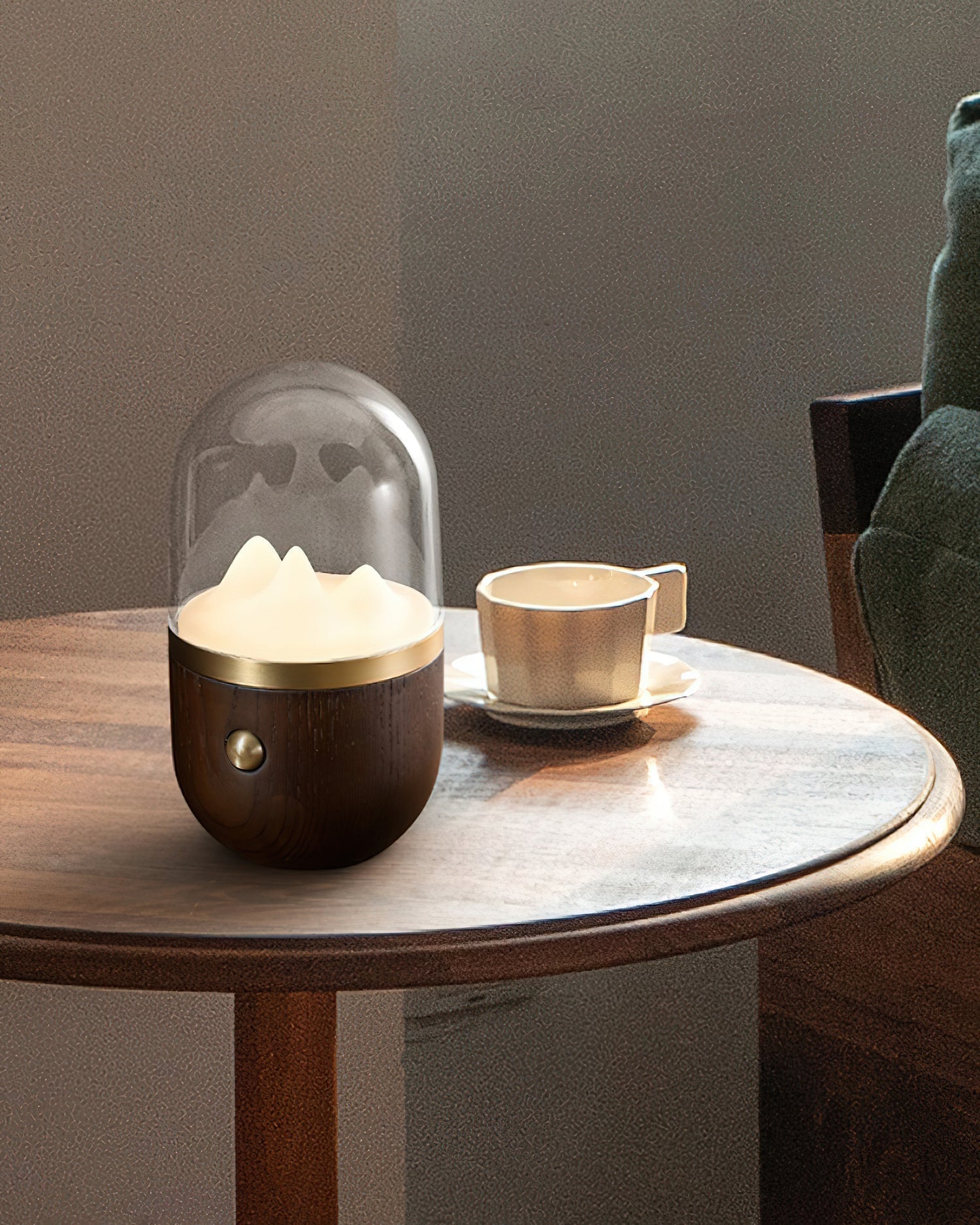 Glacio Mountain Peak Night Table Lamp-Neutral Decor