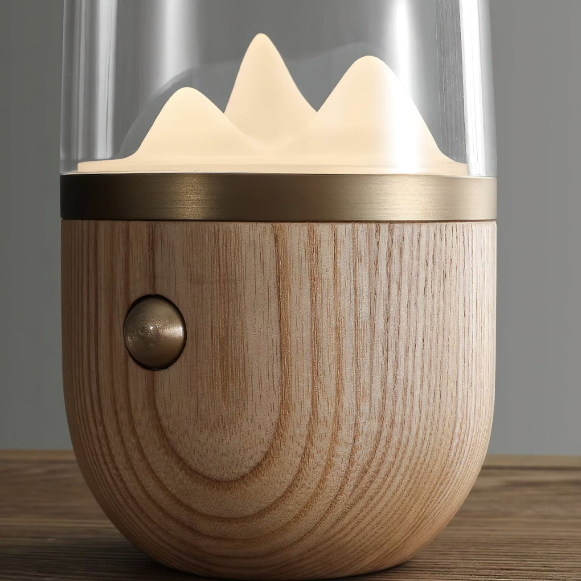 Glacio Mountain Peak Night Table Lamp-Neutral Decor