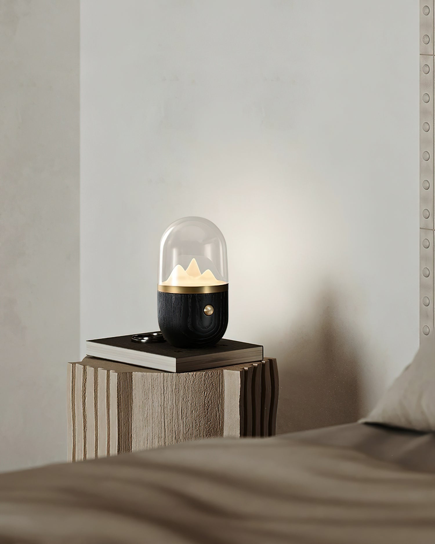 Glacio Mountain Peak Night Table Lamp-Neutral Decor