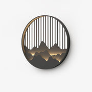 Sumi Mountain Circular Wall Light-Neutral Decor