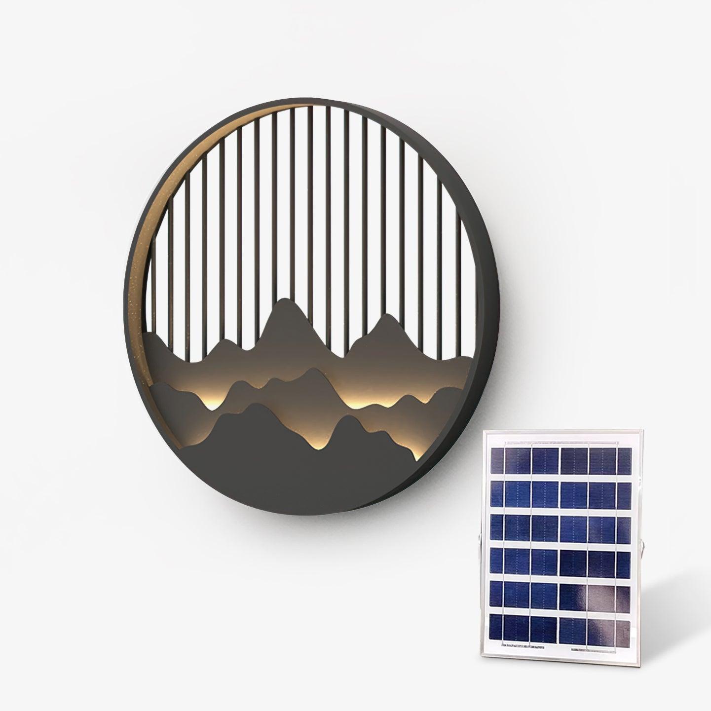 Sumi Mountain Circular Wall Light-Neutral Decor