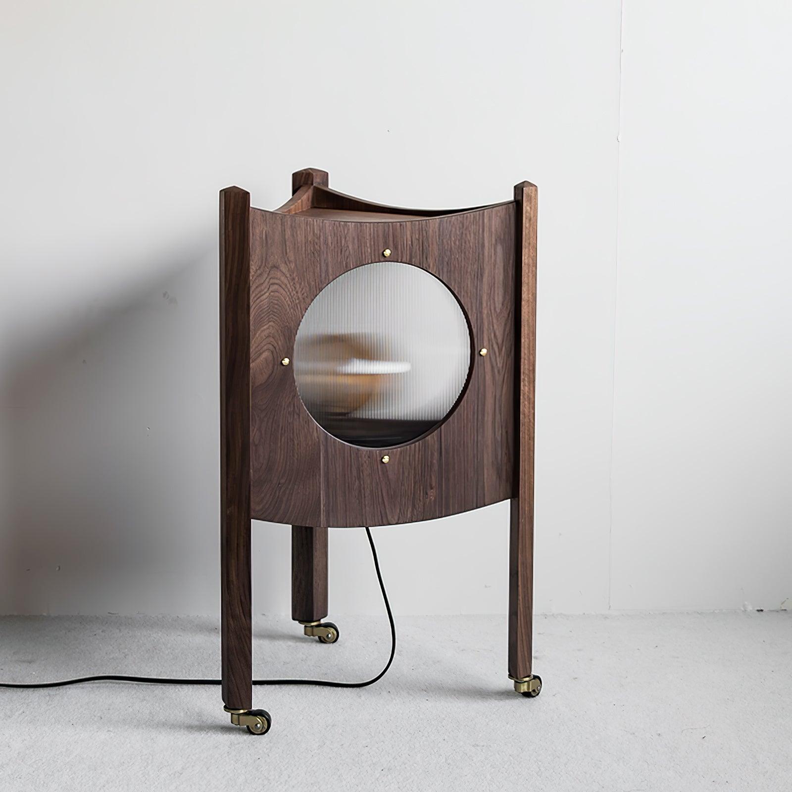 Carvora Wooden Panel Floor Lamp-Neutral Decor