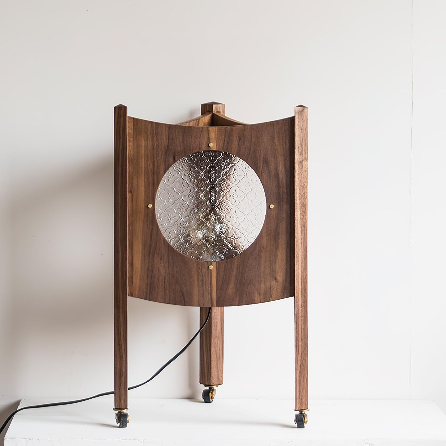 Carvora Wooden Panel Floor Lamp-Neutral Decor