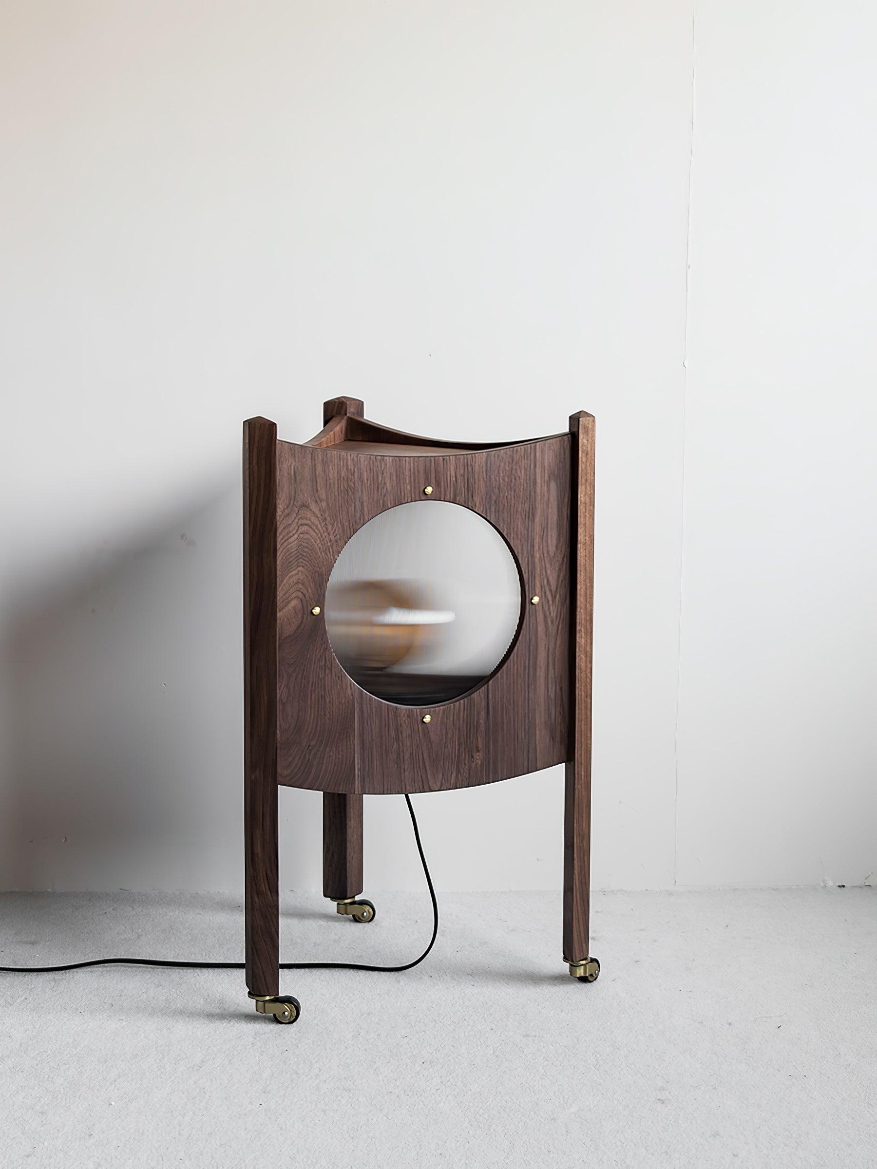 Carvora Wooden Panel Floor Lamp-Neutral Decor