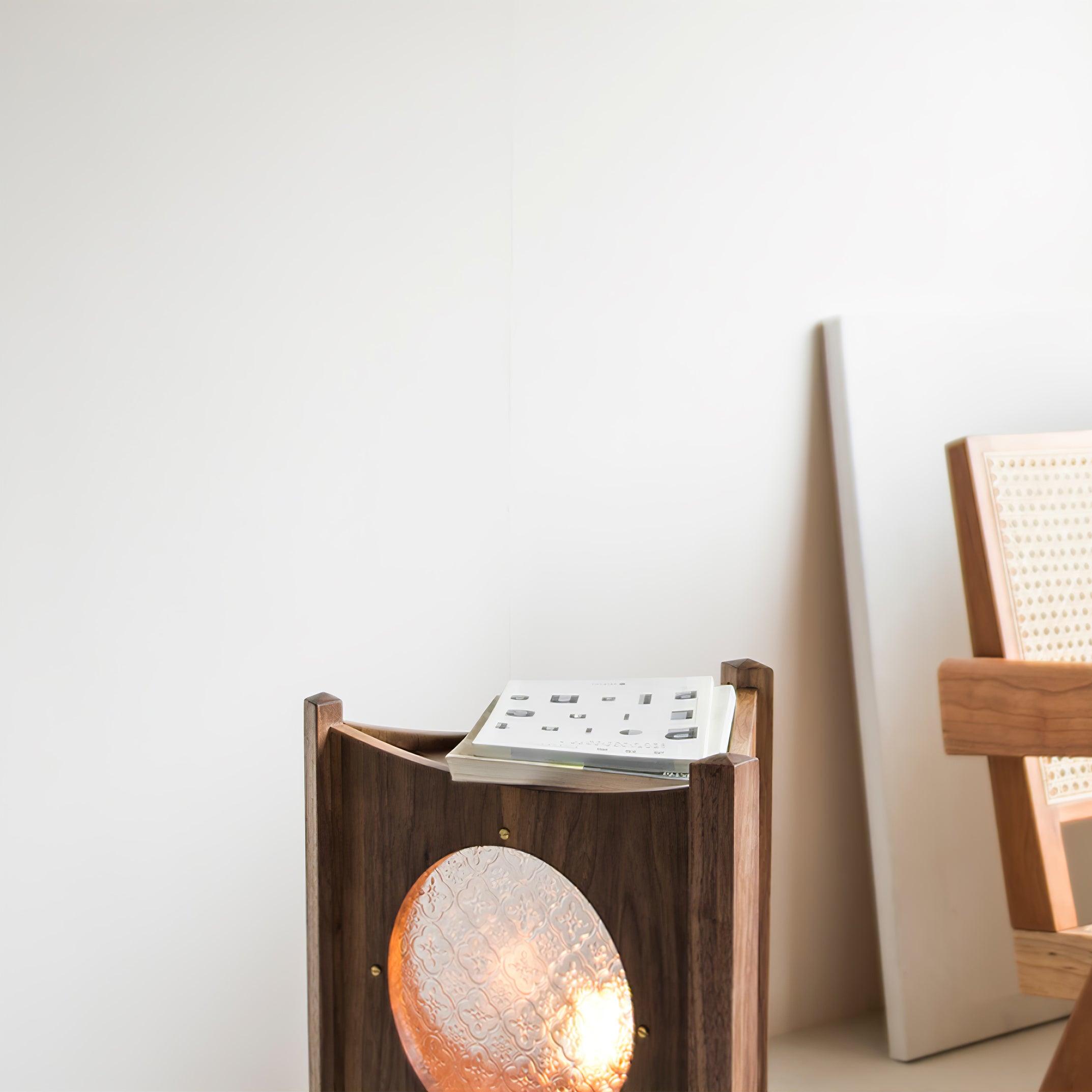 Carvora Wooden Panel Floor Lamp-Neutral Decor